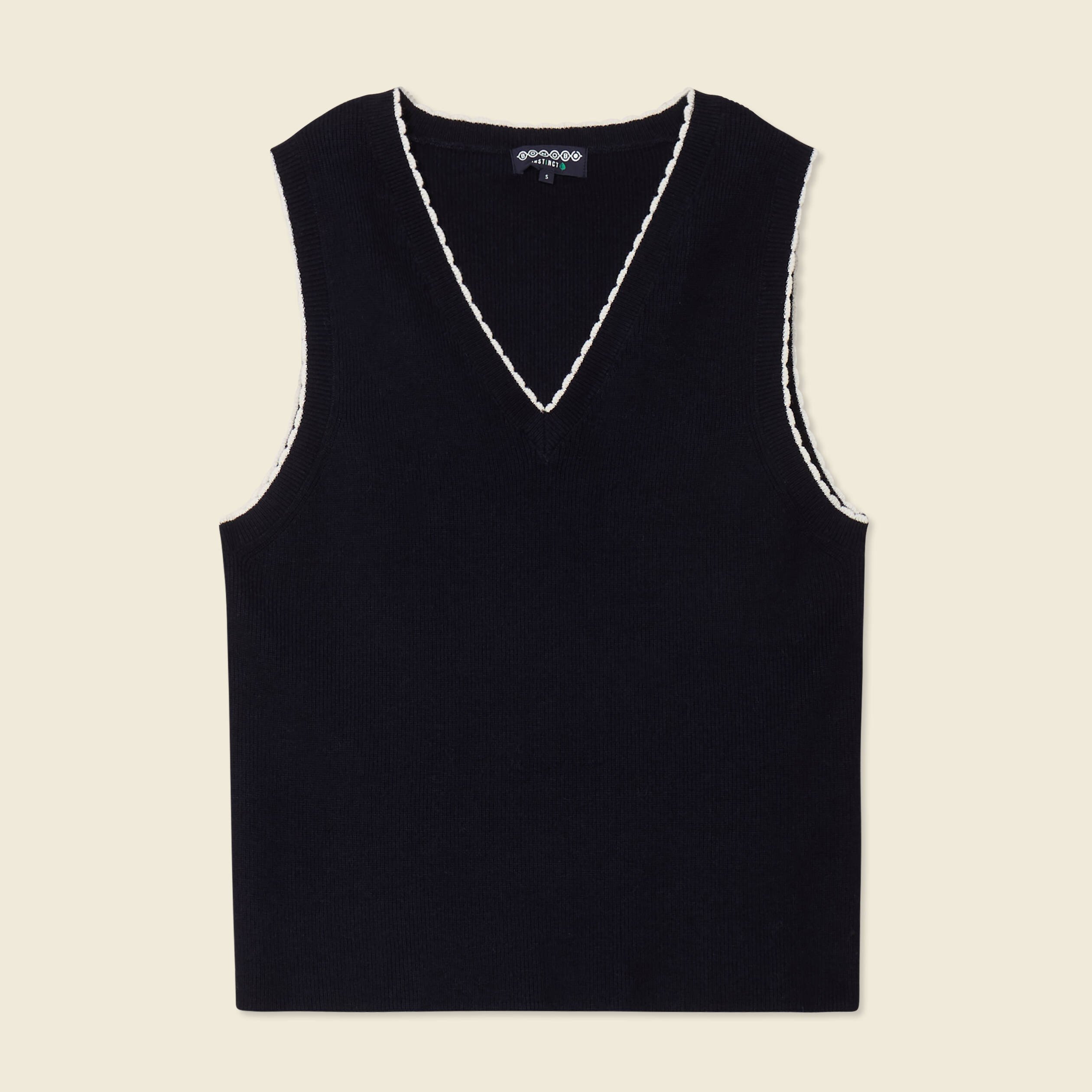V Neck Pull Sans Manches Noir Pull Sans Manches Col En V Bleu