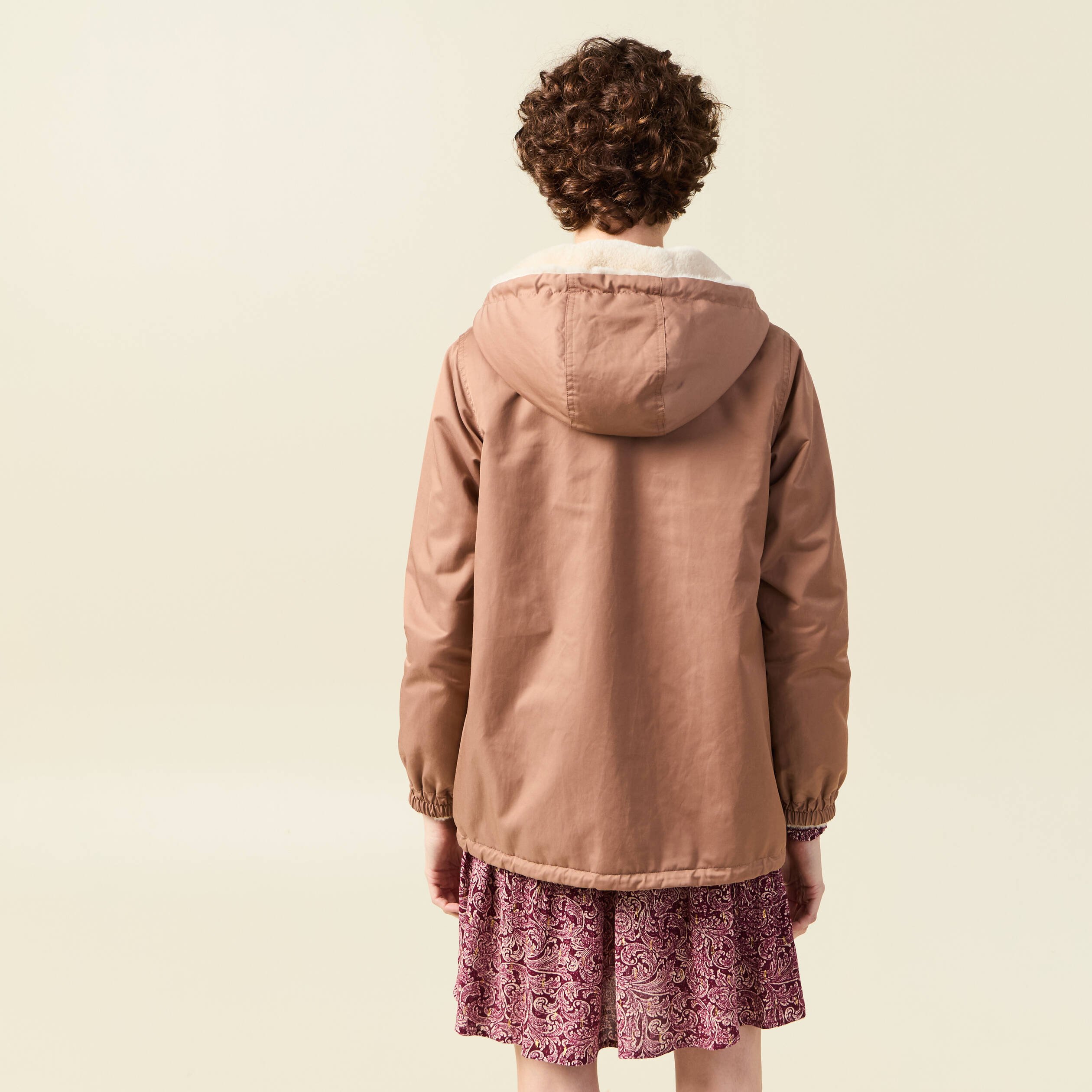 parka reversible marron clair femme Parka réversible marron clair femme