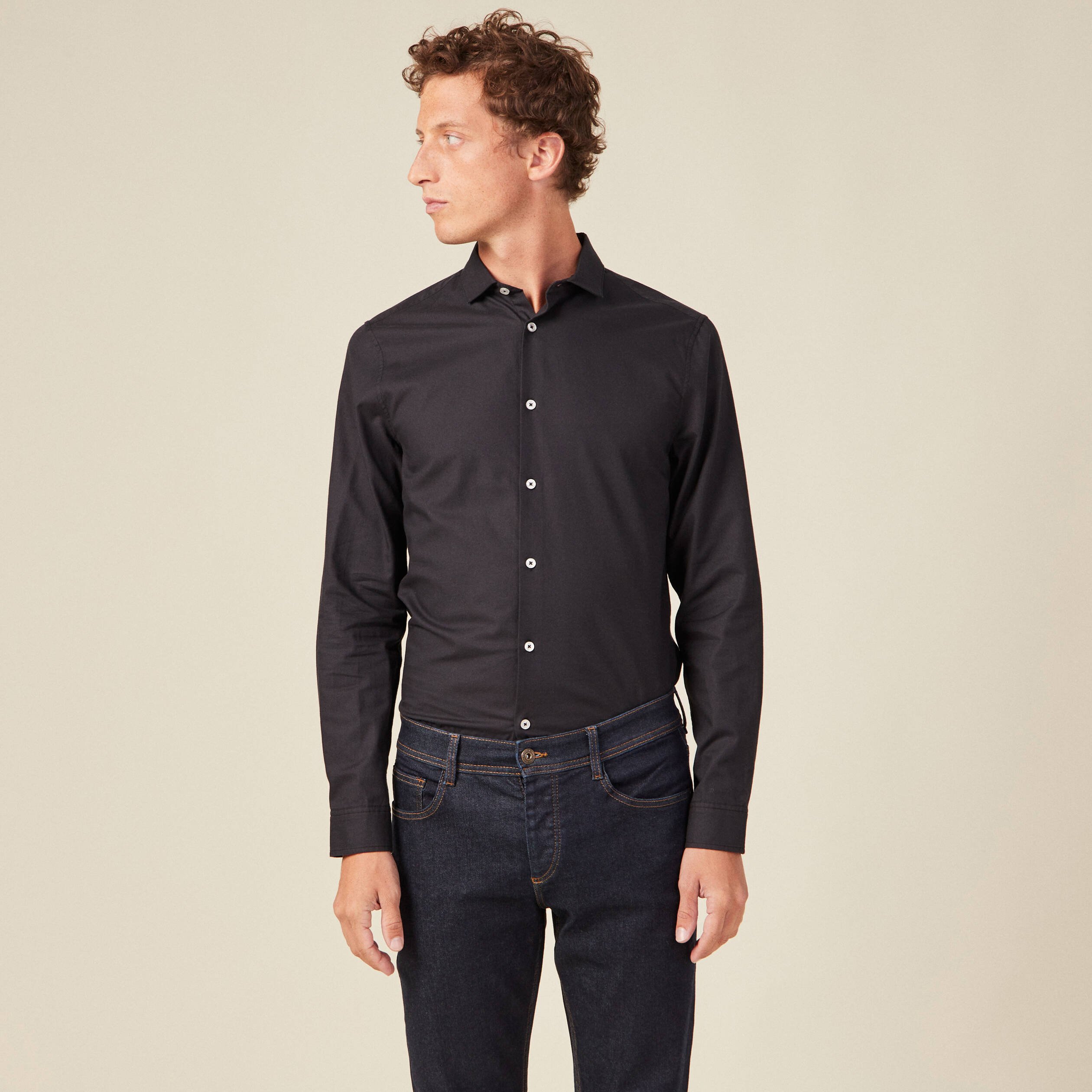 chemise eco responsable noir homme Chemise éco-responsable noir homme