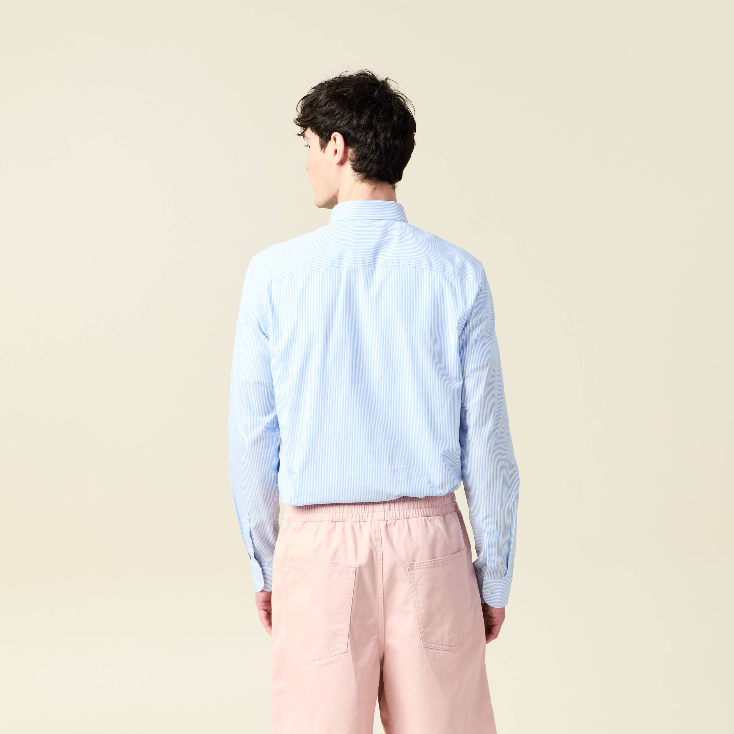 Chemise manches longues bleu ciel homme