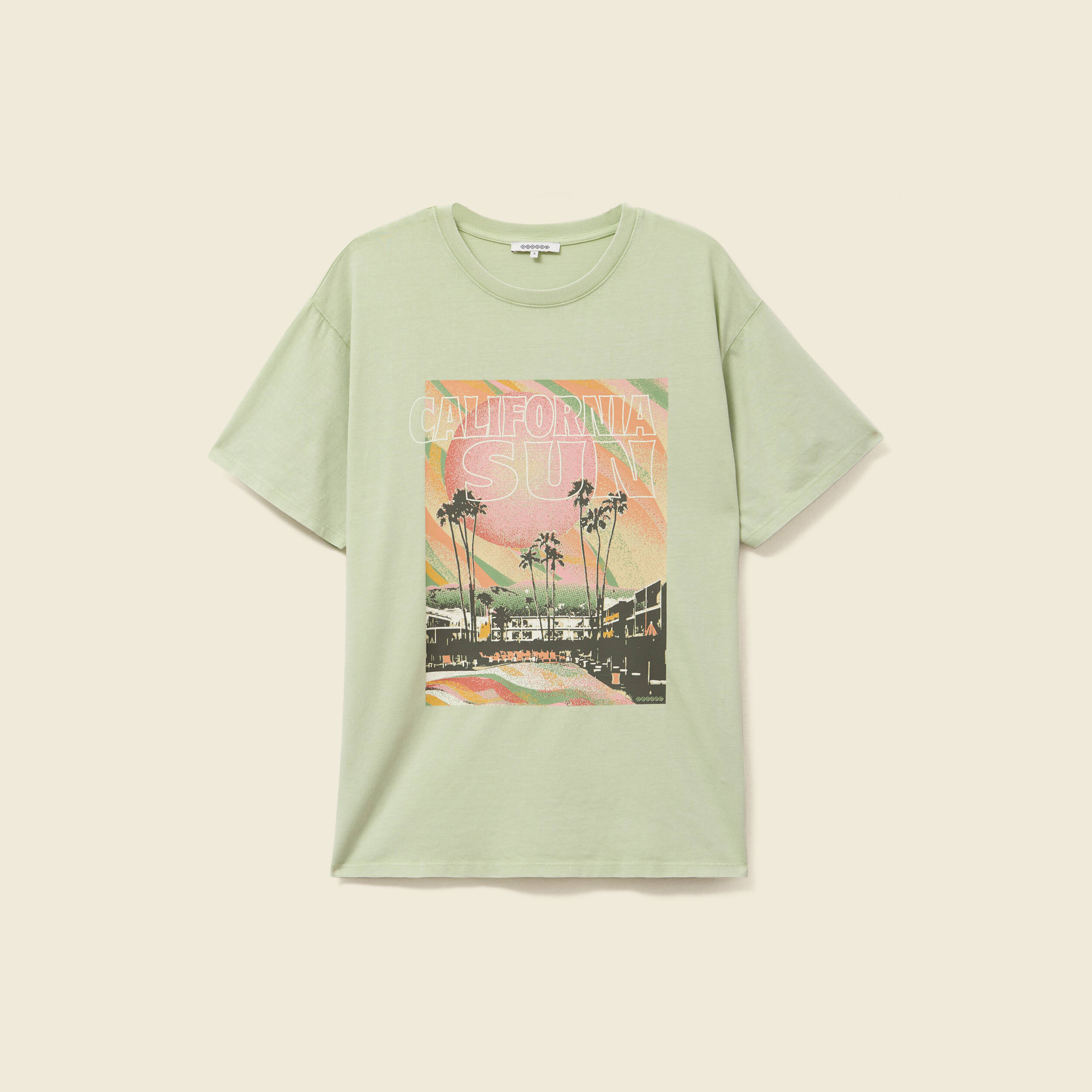 t shirt oversize en coton vert clair femme T-shirt oversize en coton vert clair femme