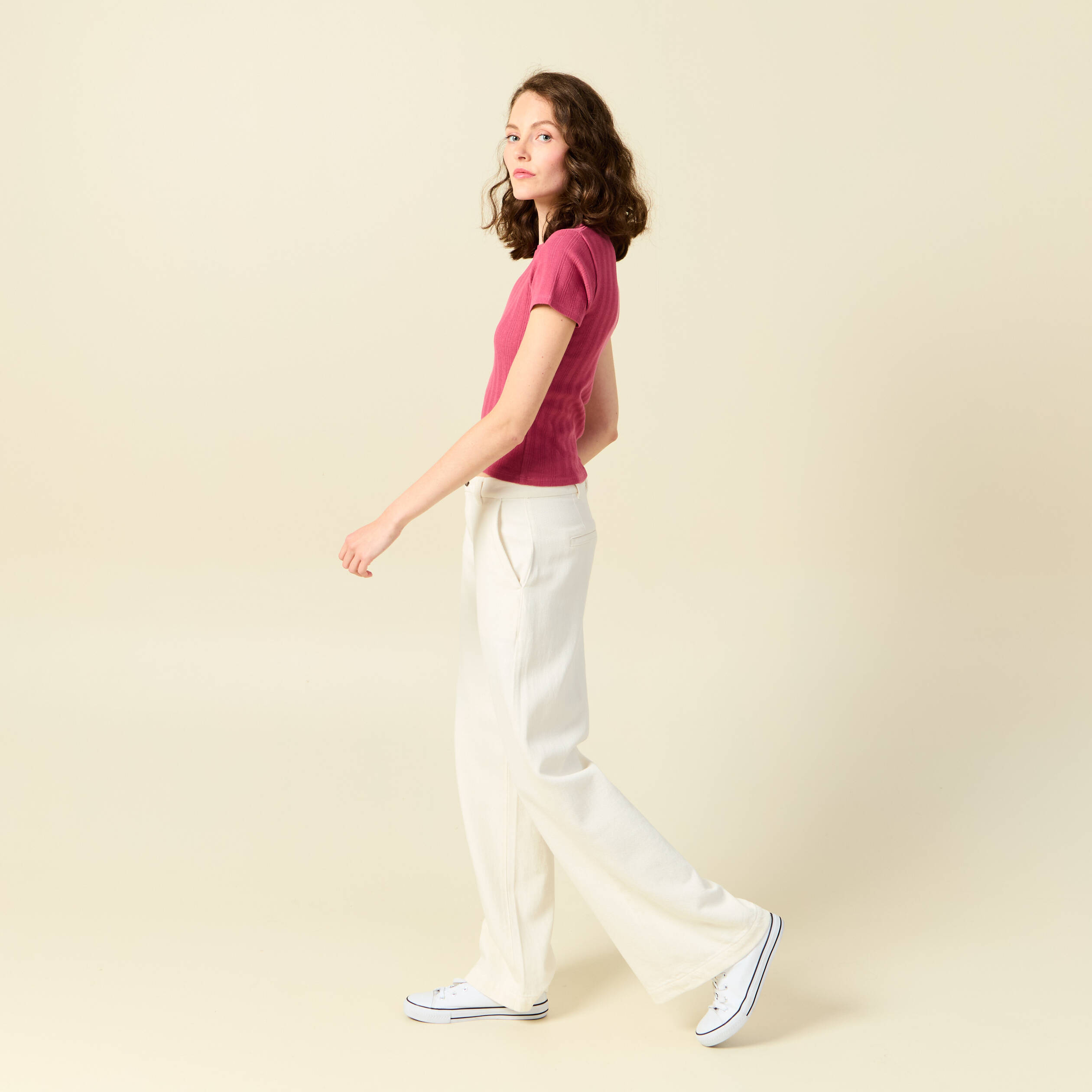 t shirt manches courtes vieux rose femme T-shirt manches courtes vieux rose femme