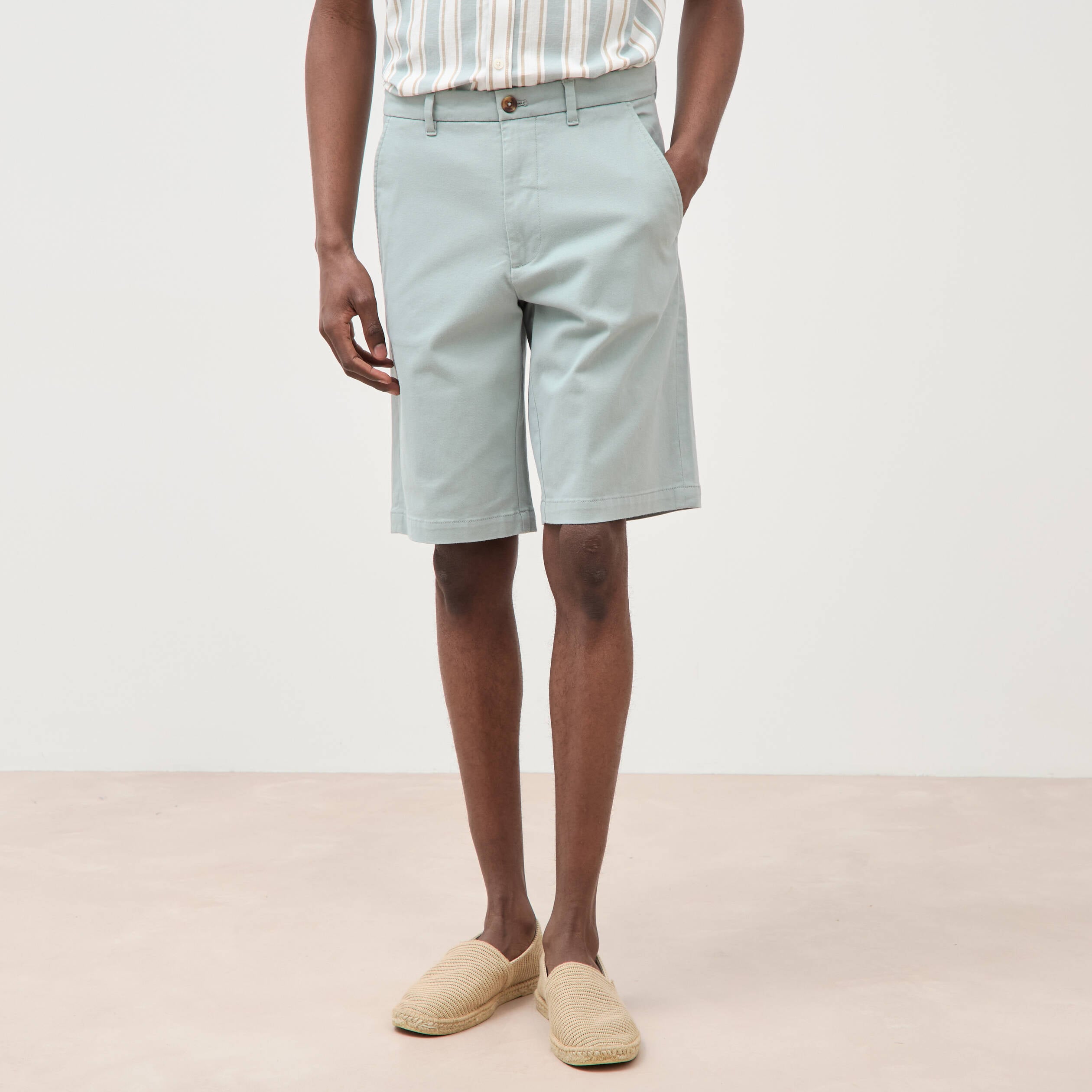 Short vert clair homme
