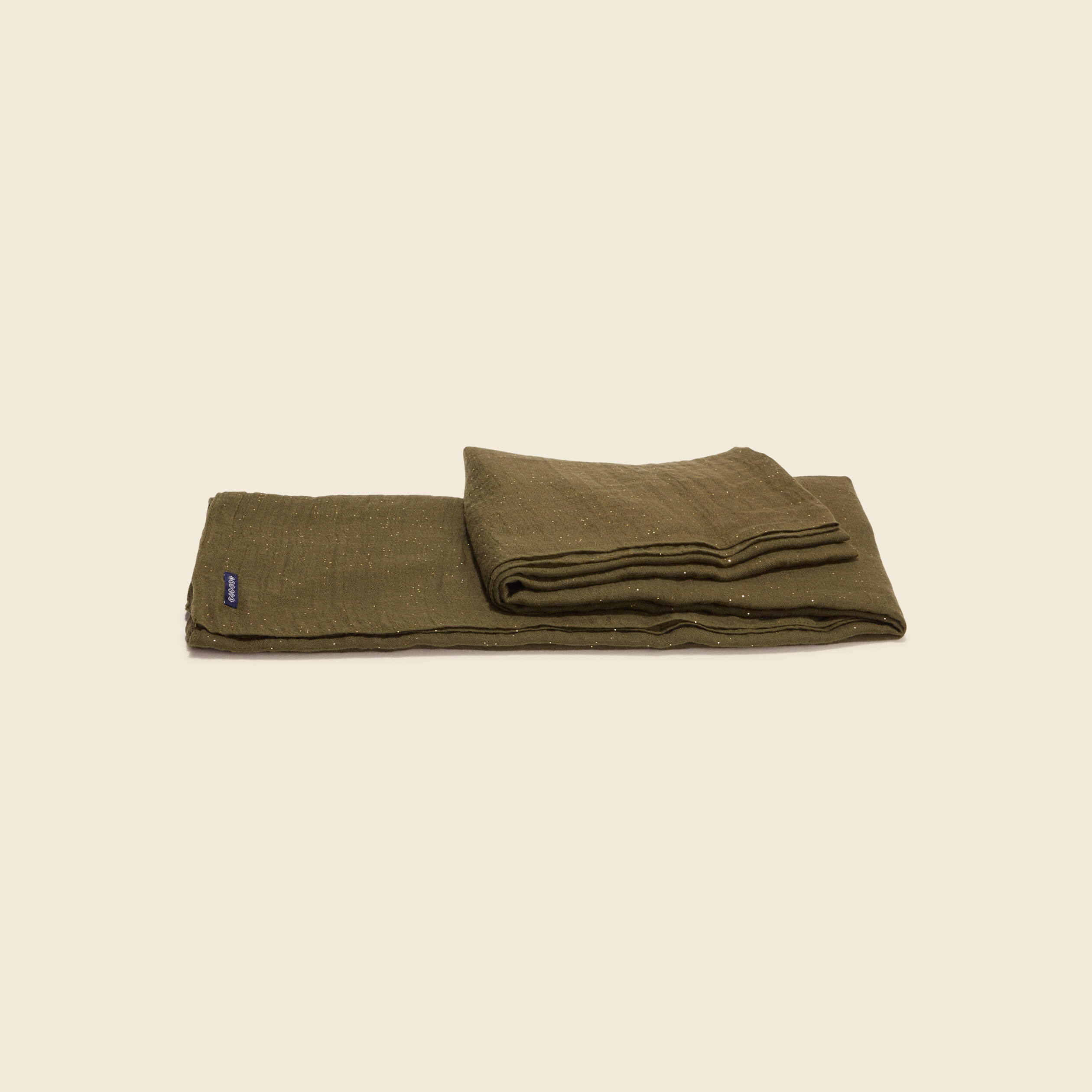 Foulard vert kaki femme