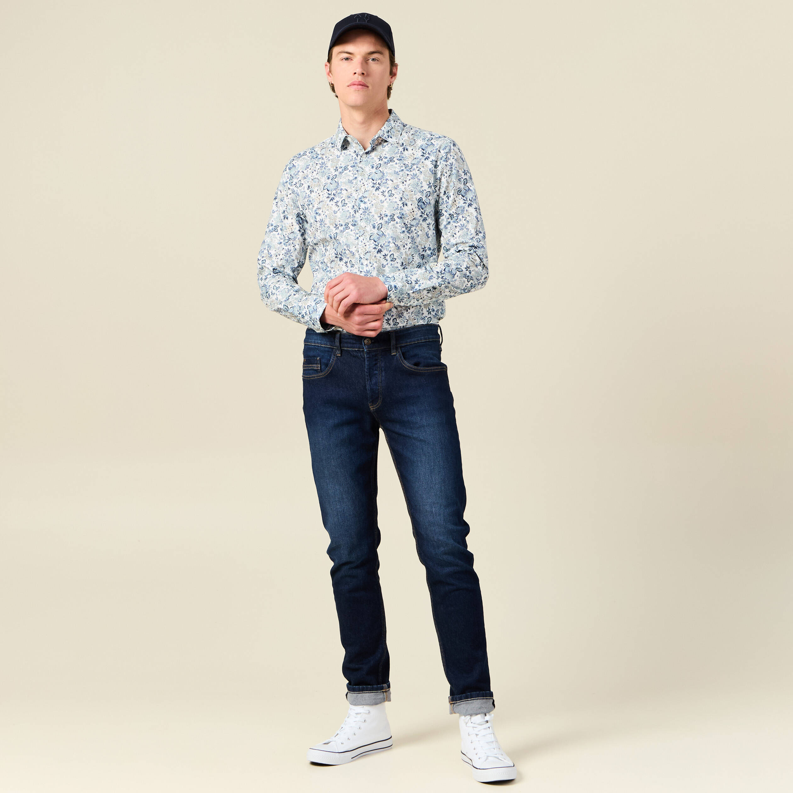 chemise a manches longues blanc homme Chemise à manches longues blanc homme