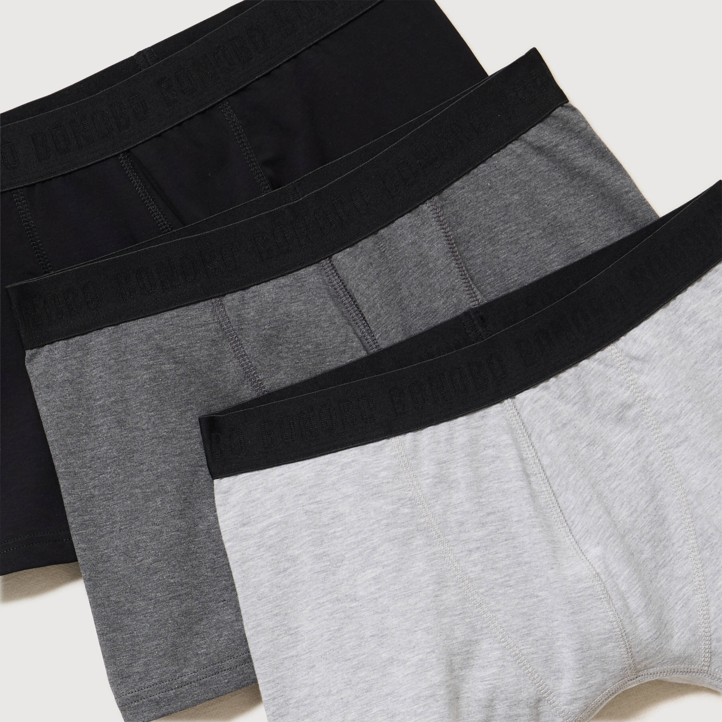 Lot de 3 boxers gris clair homme