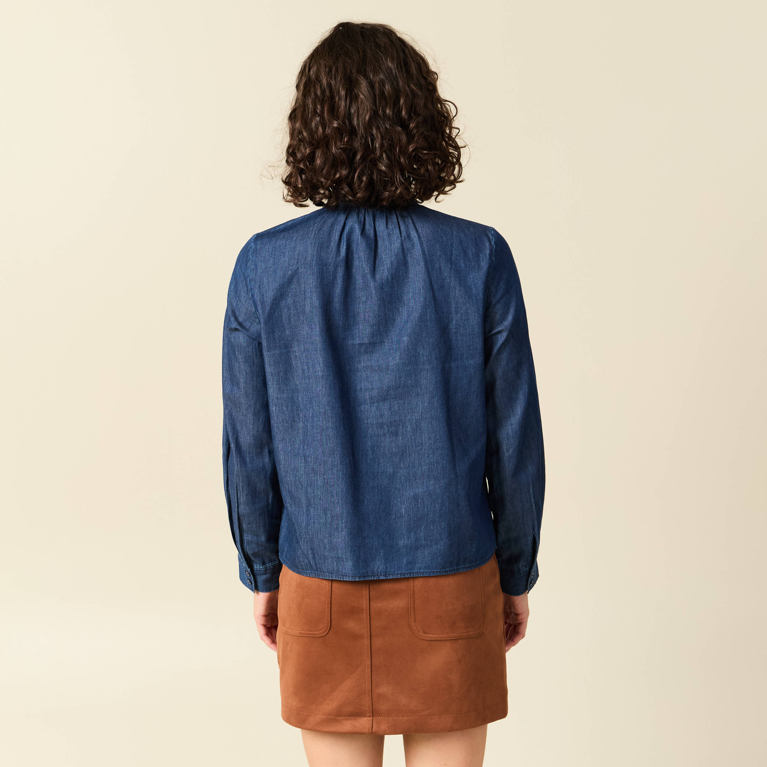 Chemise Boutonnée Femme Bleu Denim – Taille S – Marque Cloth & Stone