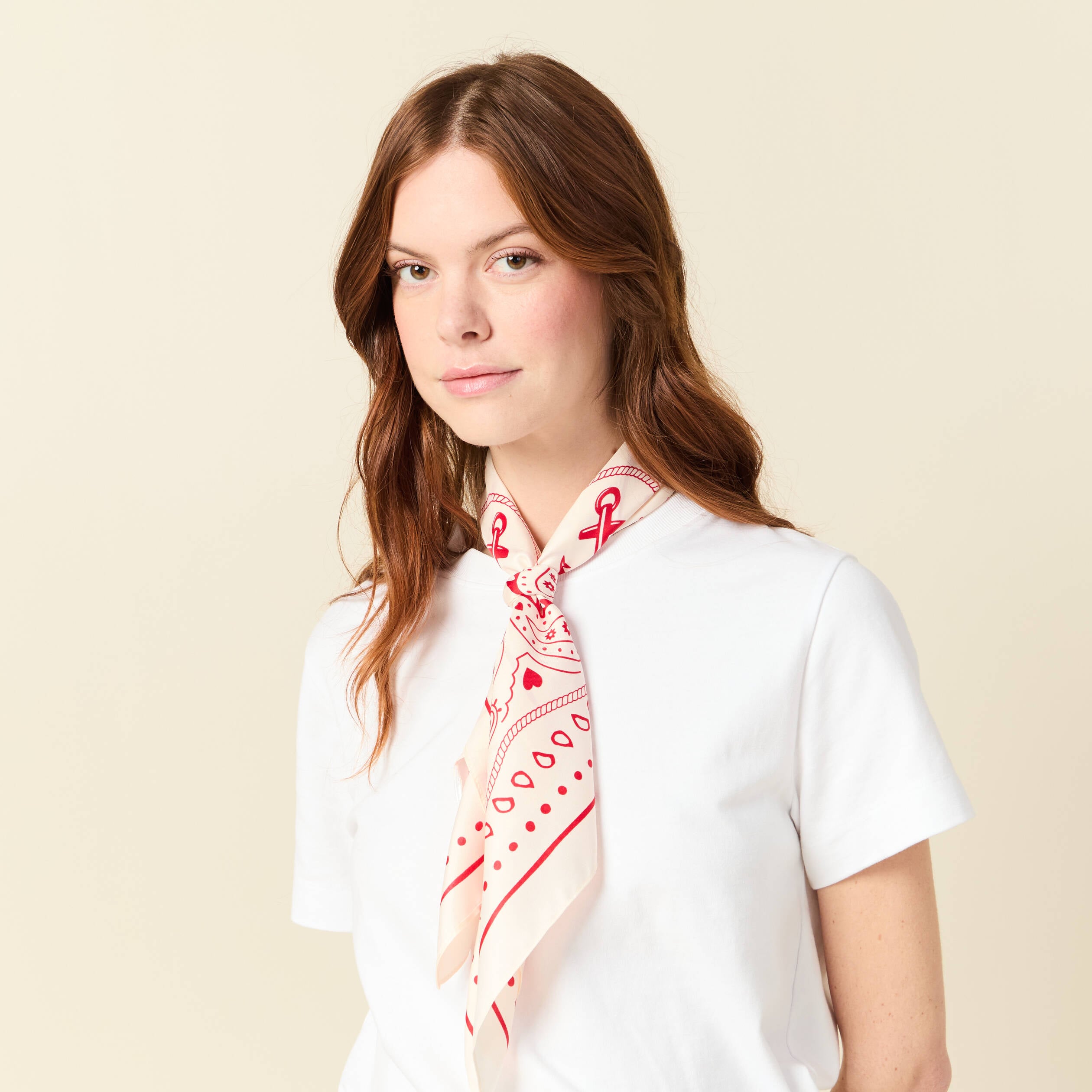 Foulard rouge femme