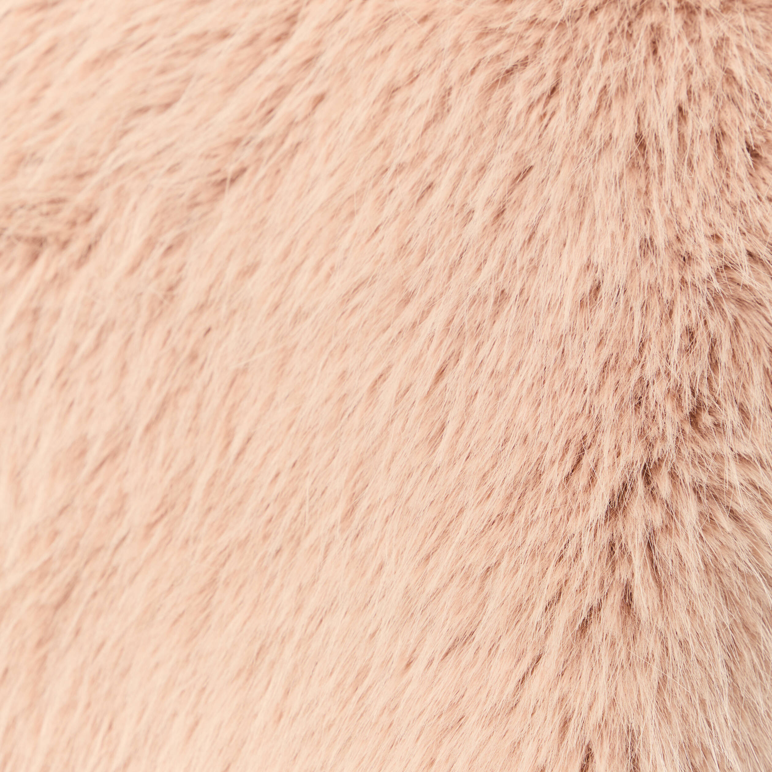 Veste fausse fourrure avec doublure vieux rose femme