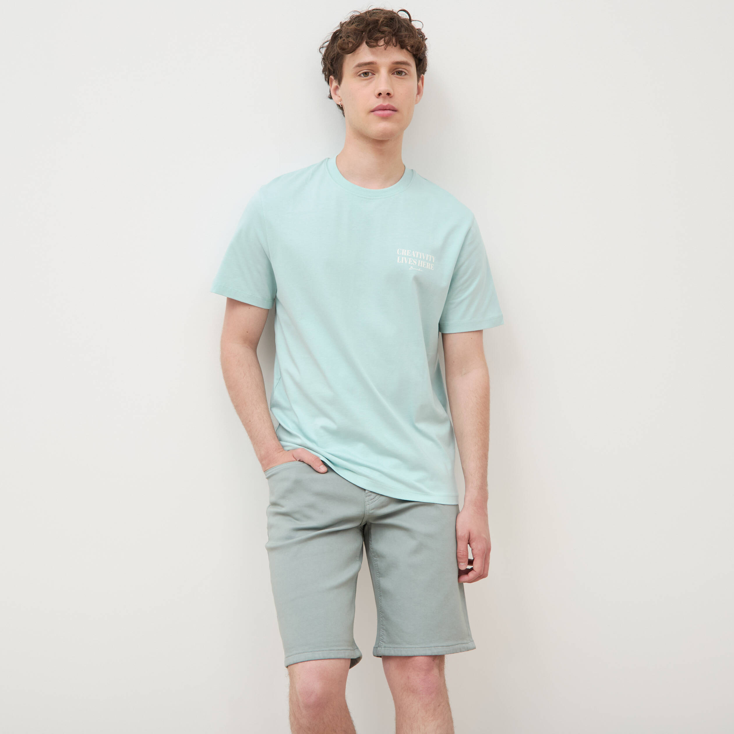 Bermuda vert clair homme