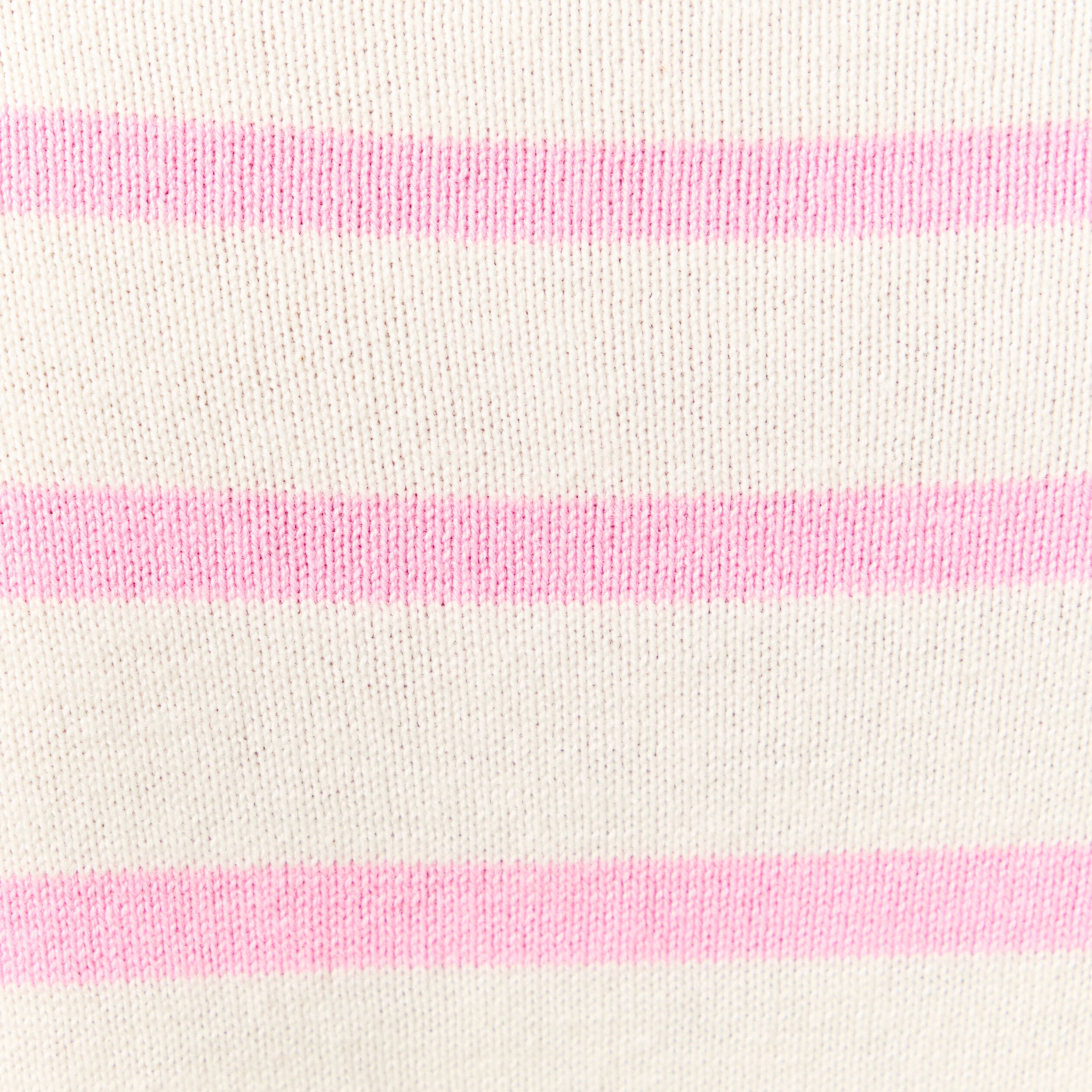 Pull col rond manches longues broderie rose clair femme
