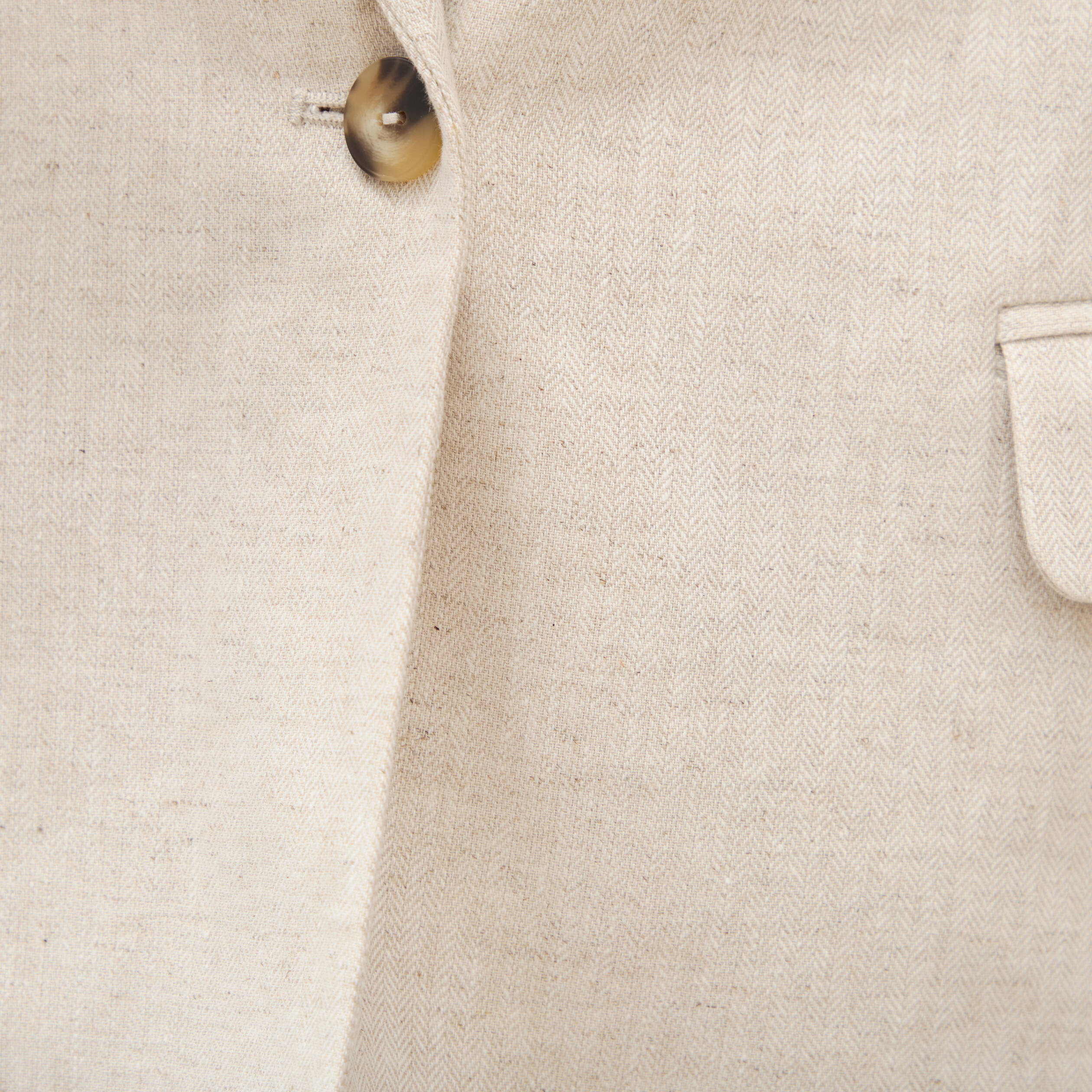 Blazer manches longues col tailleur sable femme