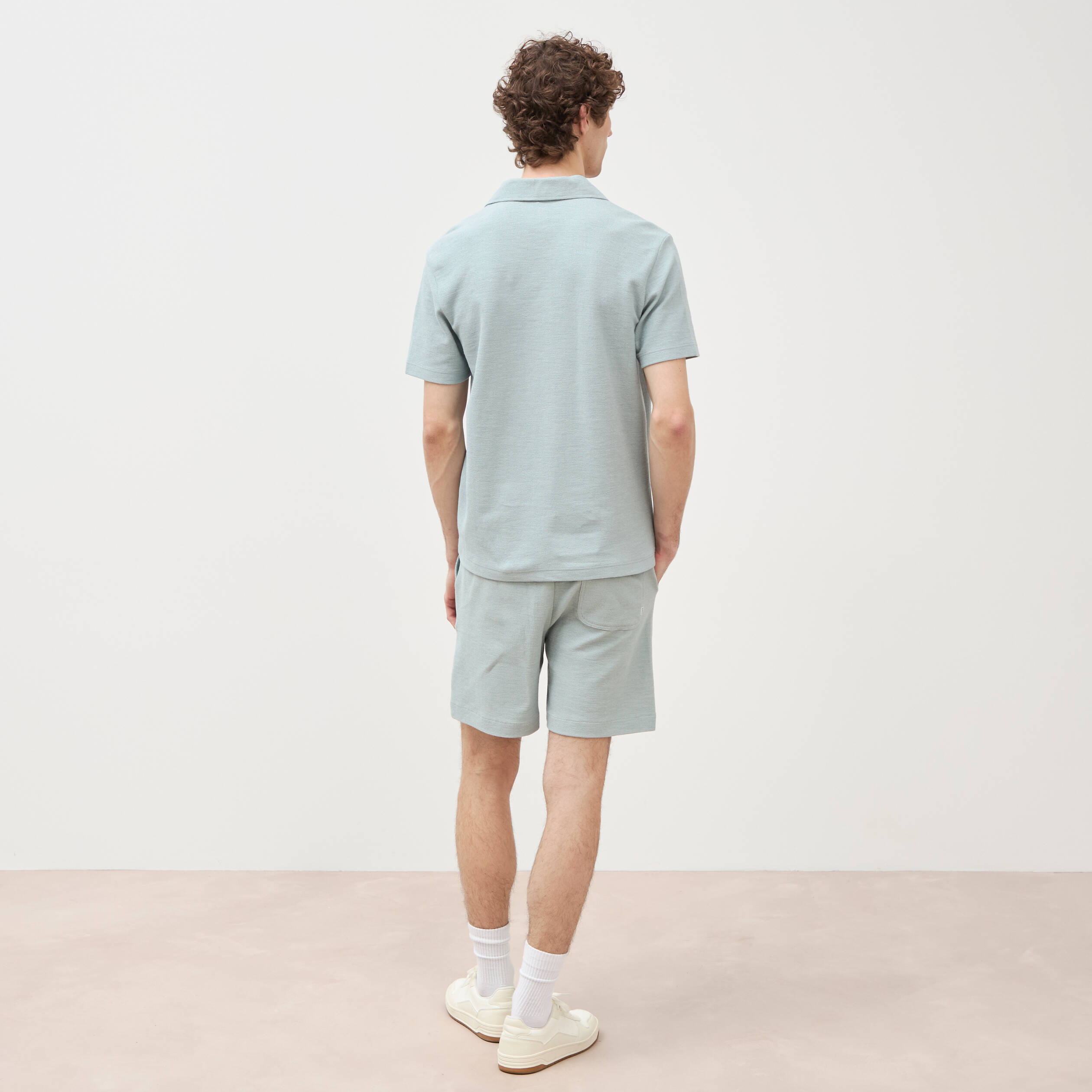 Polo manches courtes vert clair homme