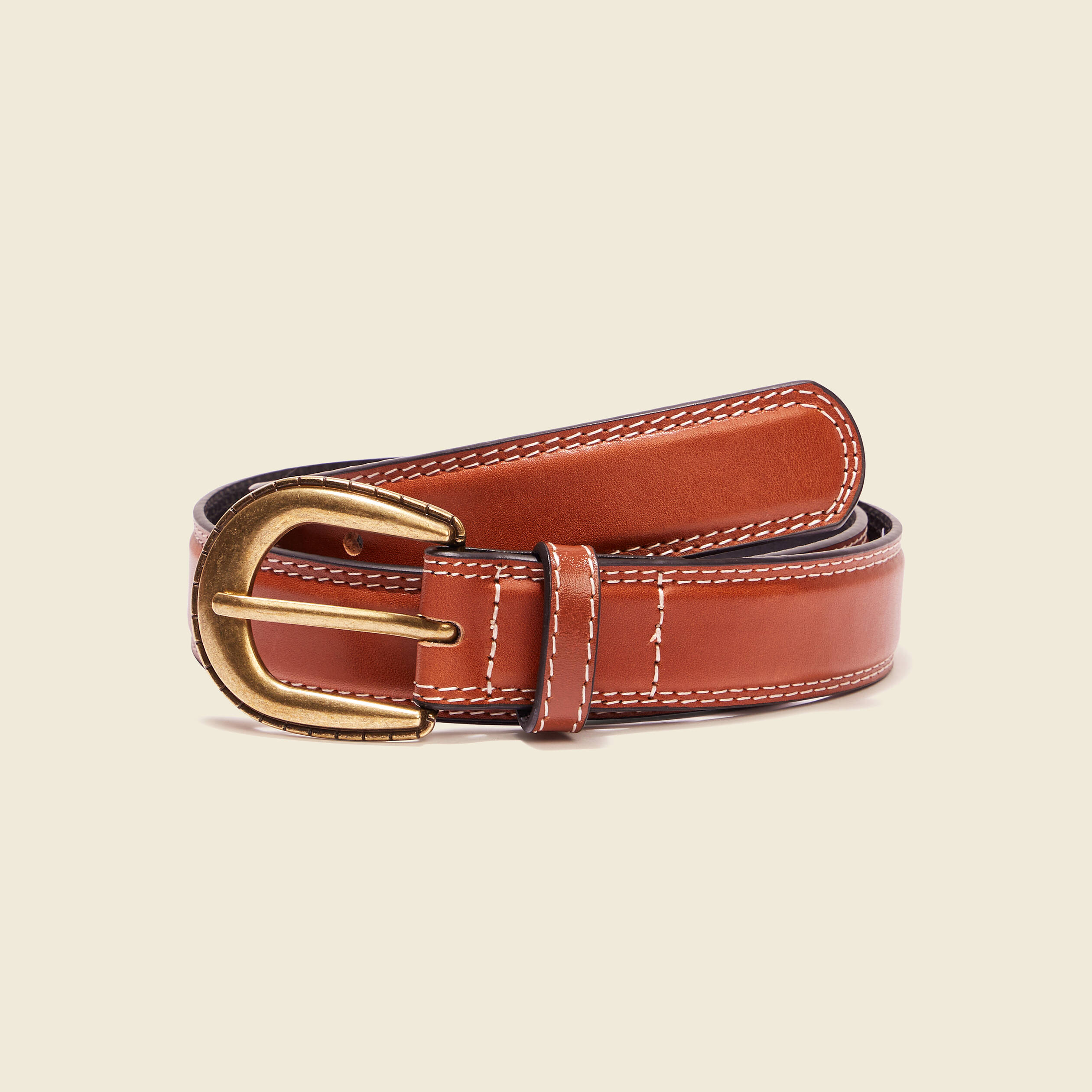 Ceinture en cuir marron femme