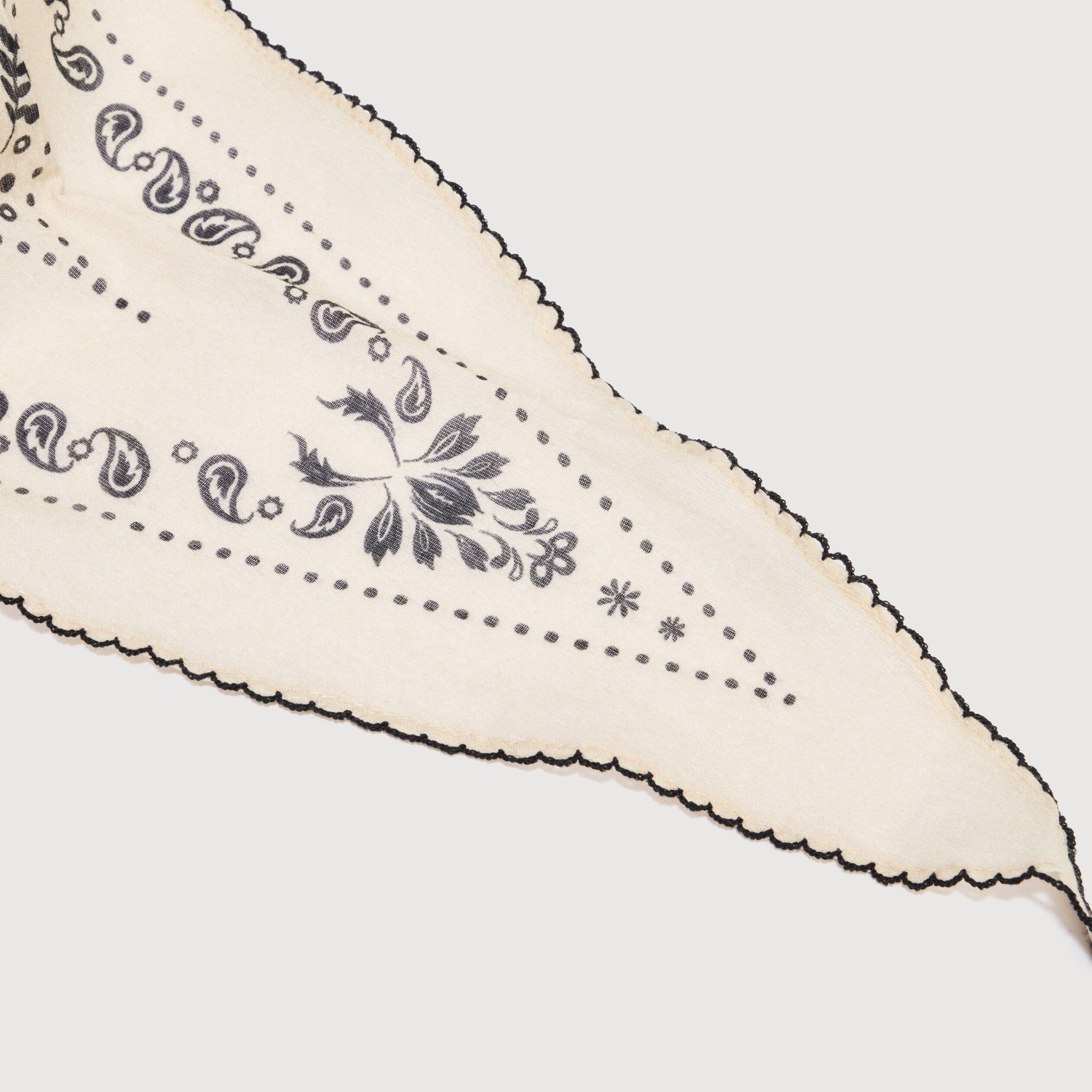 Foulard en coton noir femme