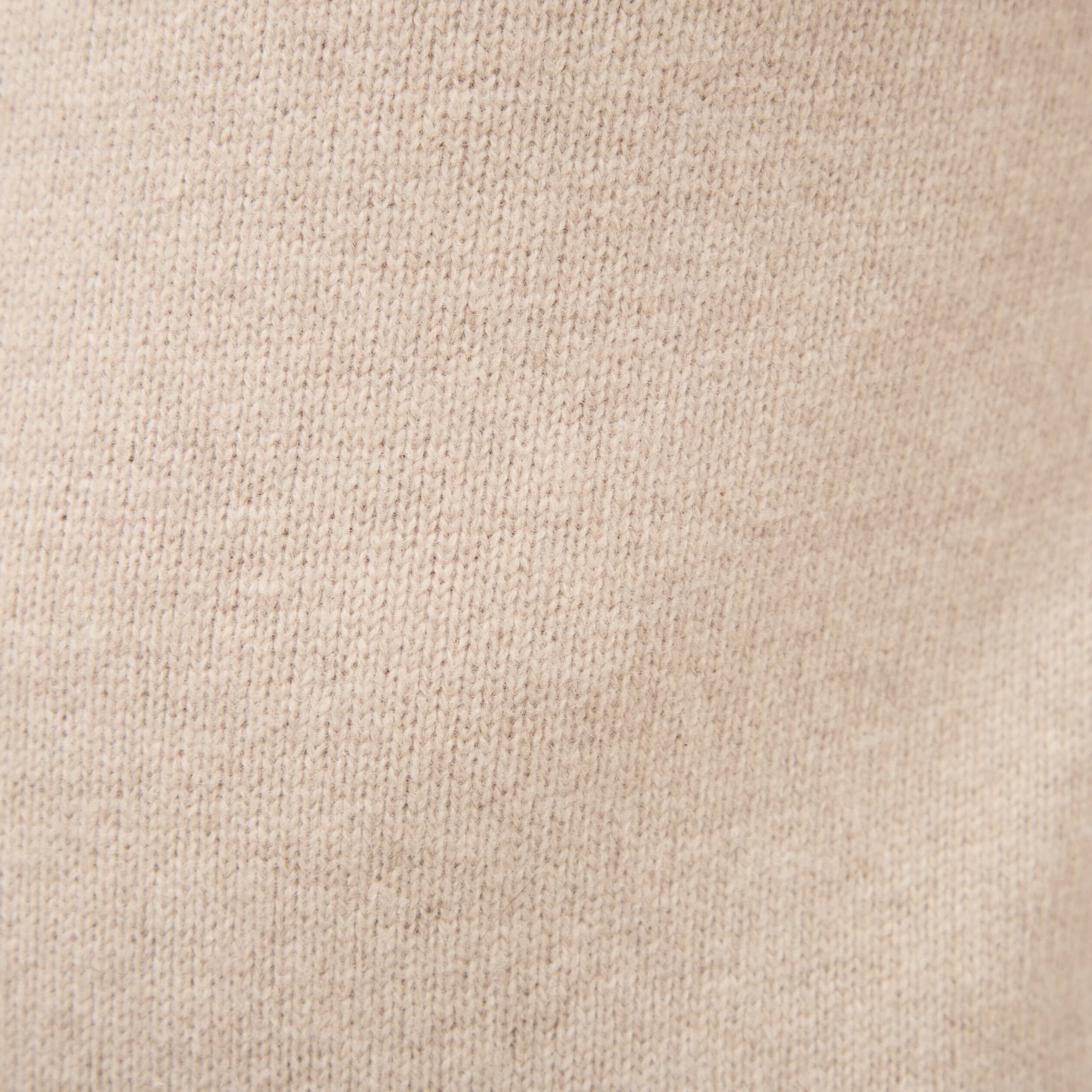 Pull droit col rond manches longues sable homme