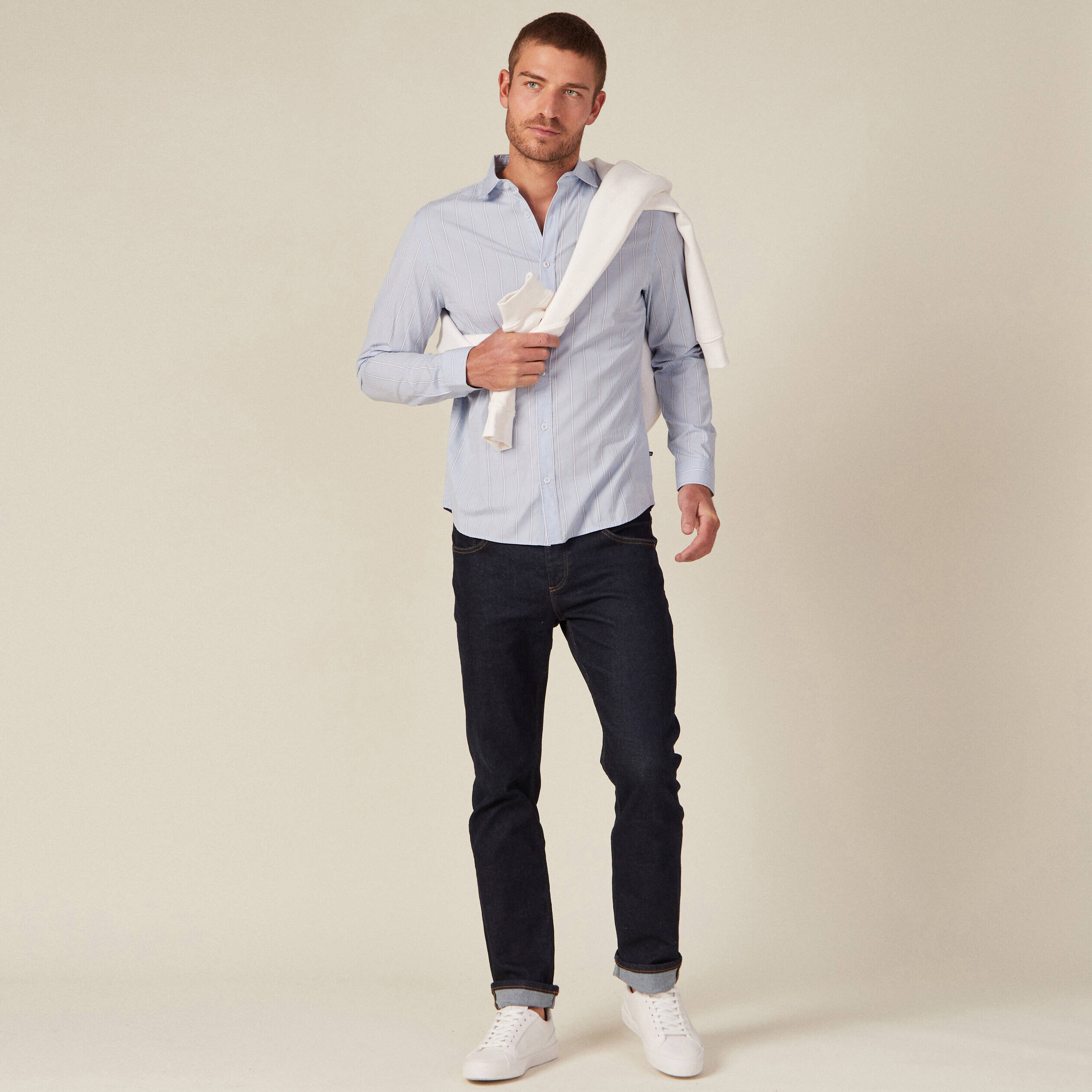 chemise eco responsable bleu clair homme Chemise éco-responsable bleu clair homme