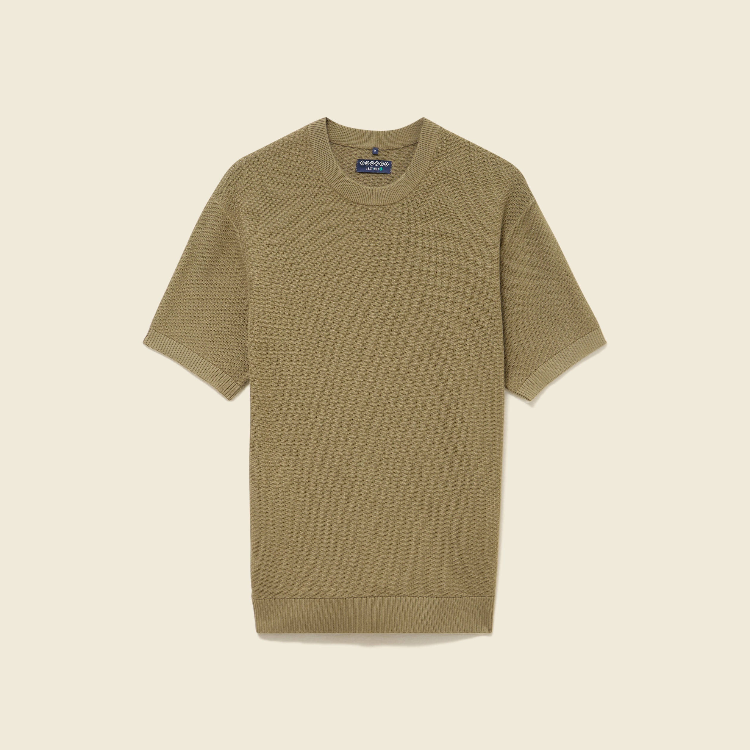 T-shirt en coton vert kaki homme