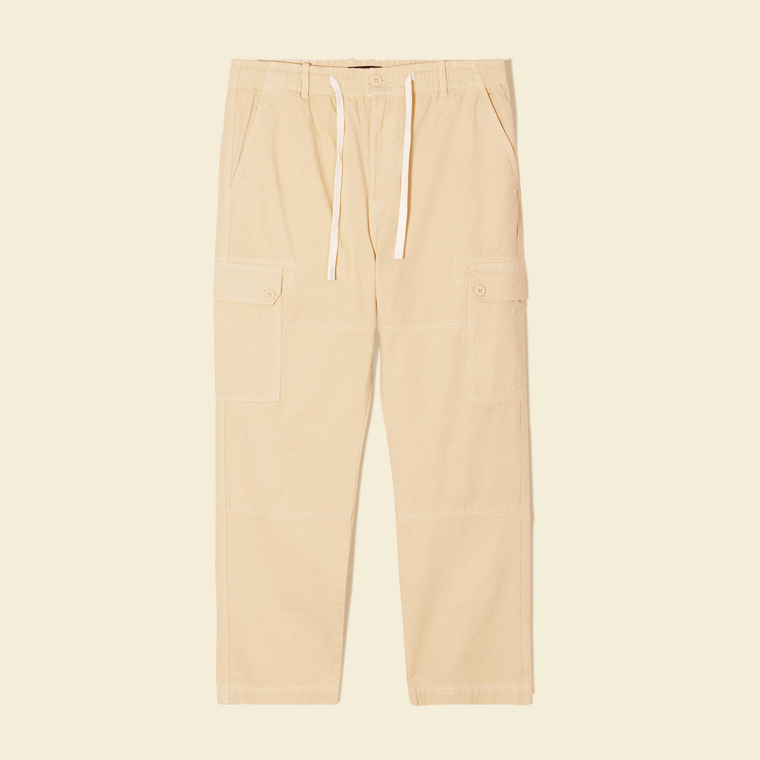Pantalon cargo beige homme