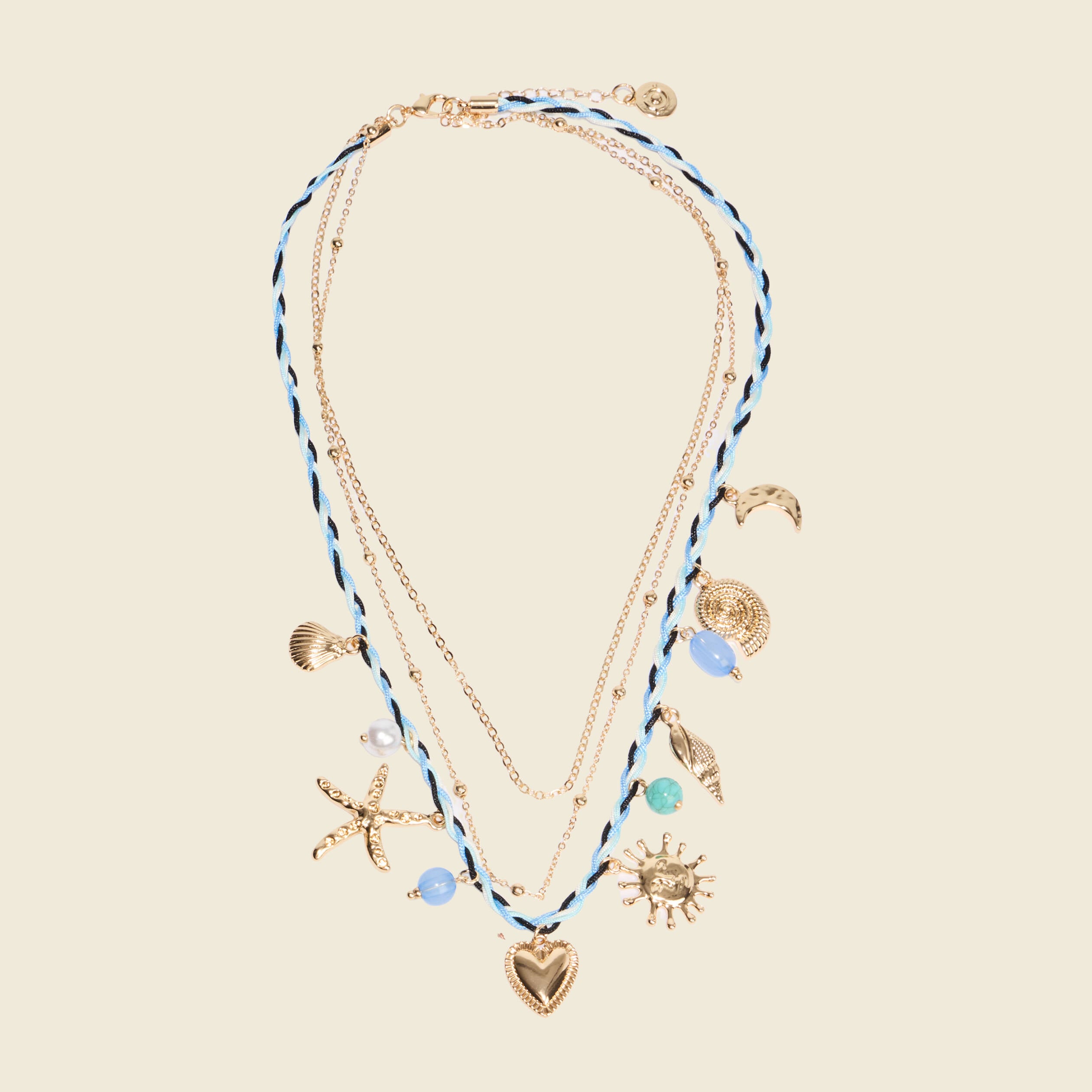 Collier bleu marine femme