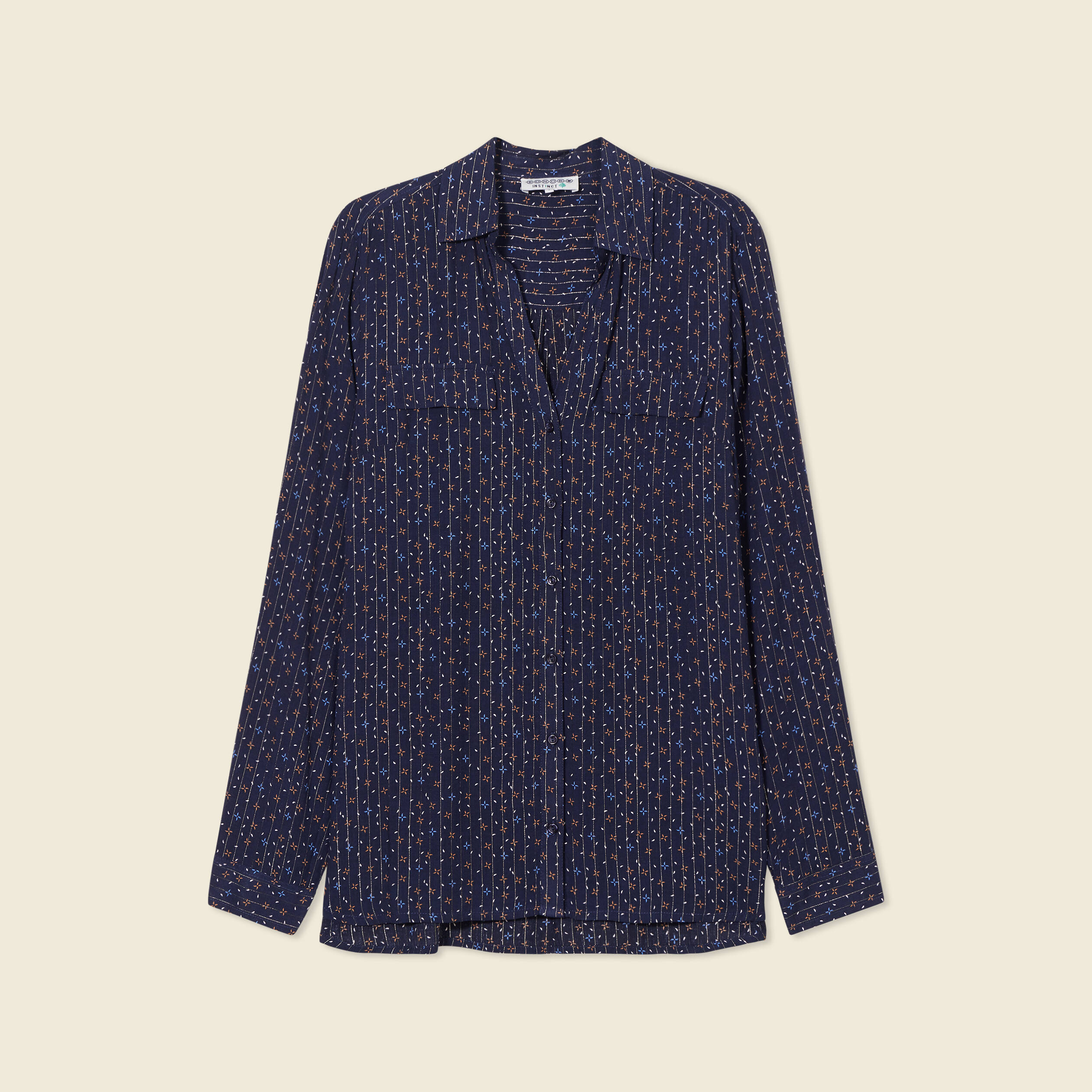 chemise manches longues bleu marine femme Chemise manches longues bleu marine femme