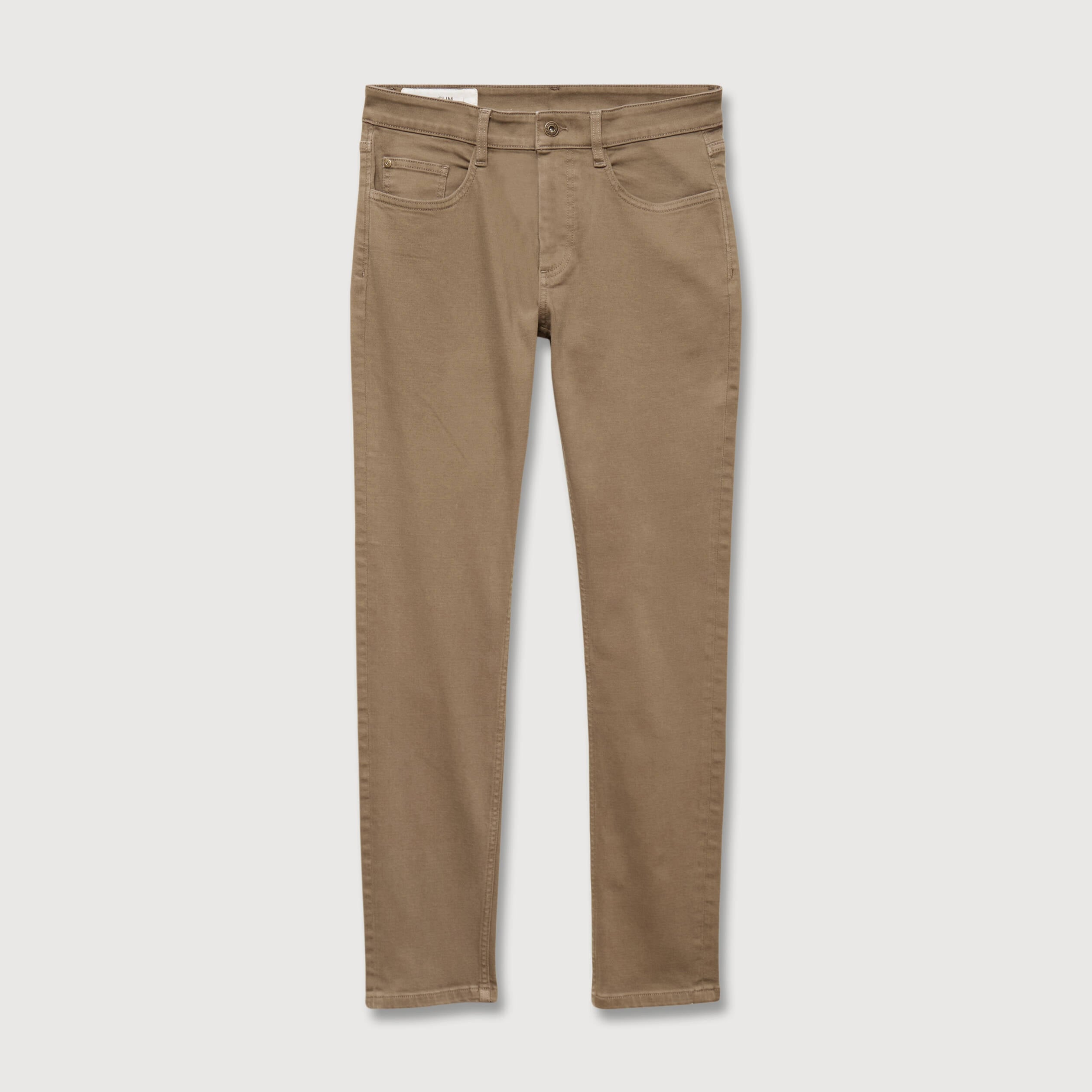 Pantalon chino slim sable homme
