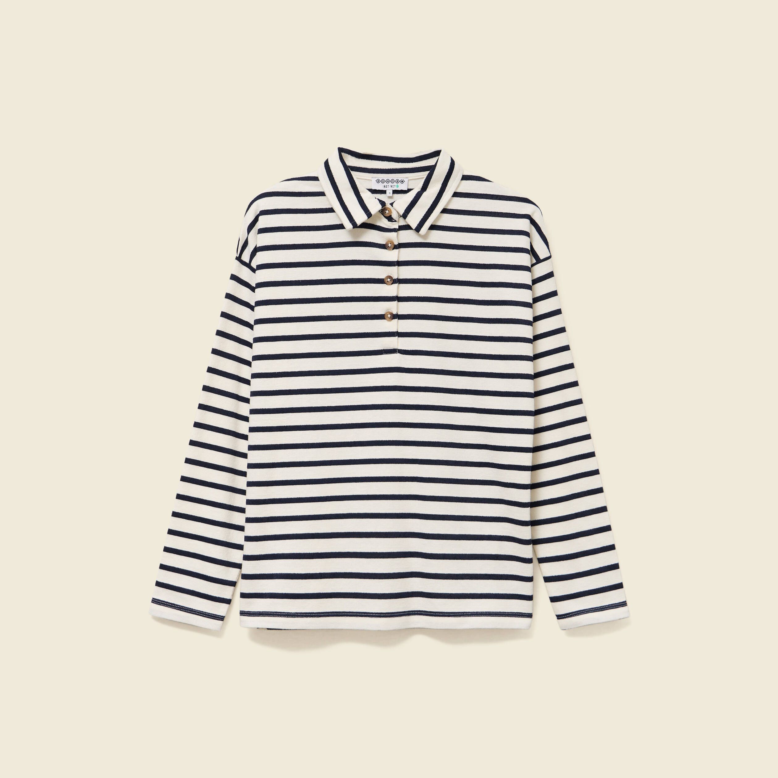 T-shirt manches longues ecru femme