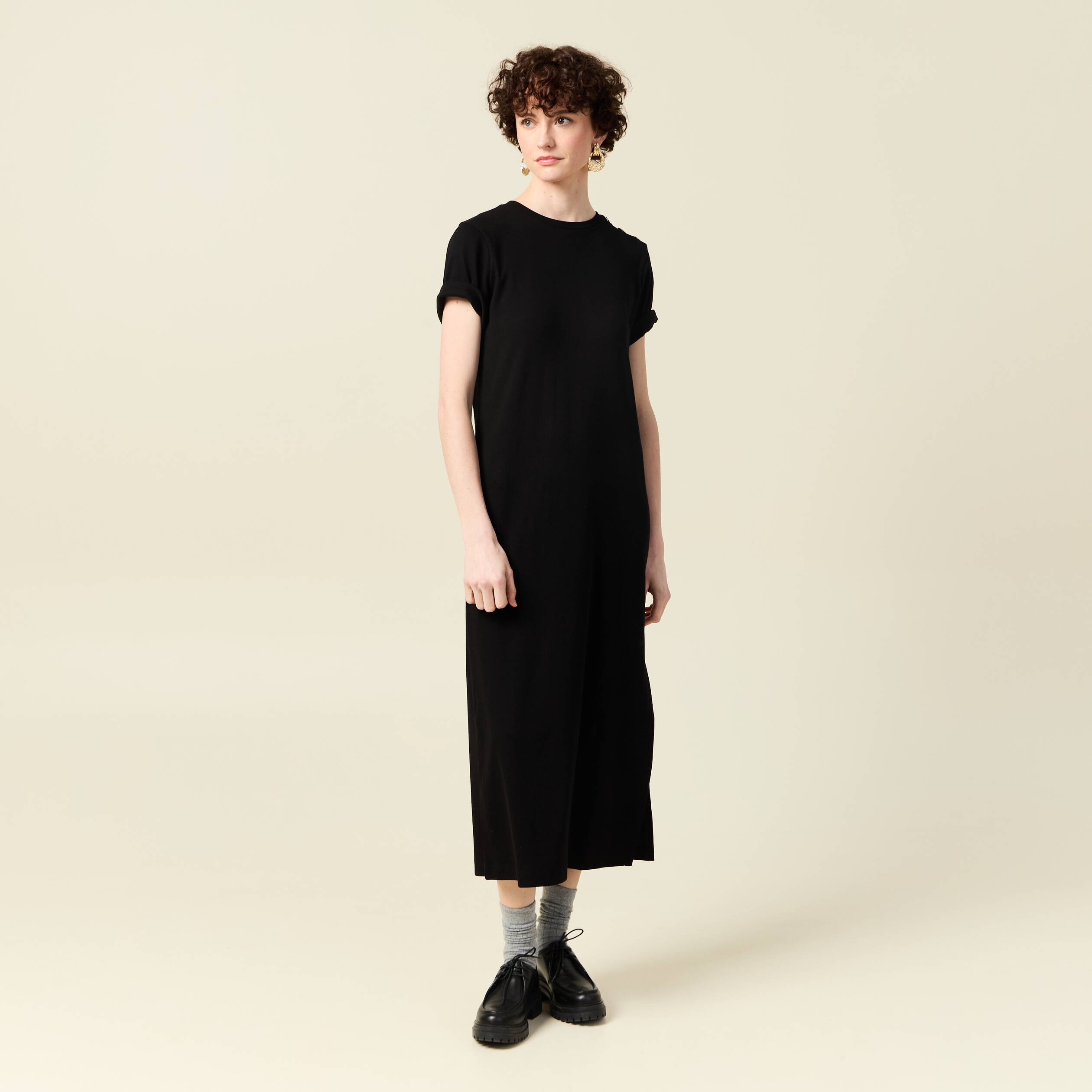 Robe Longue Les Robes Droites Robe Longue Droite Noir Femme Vibs