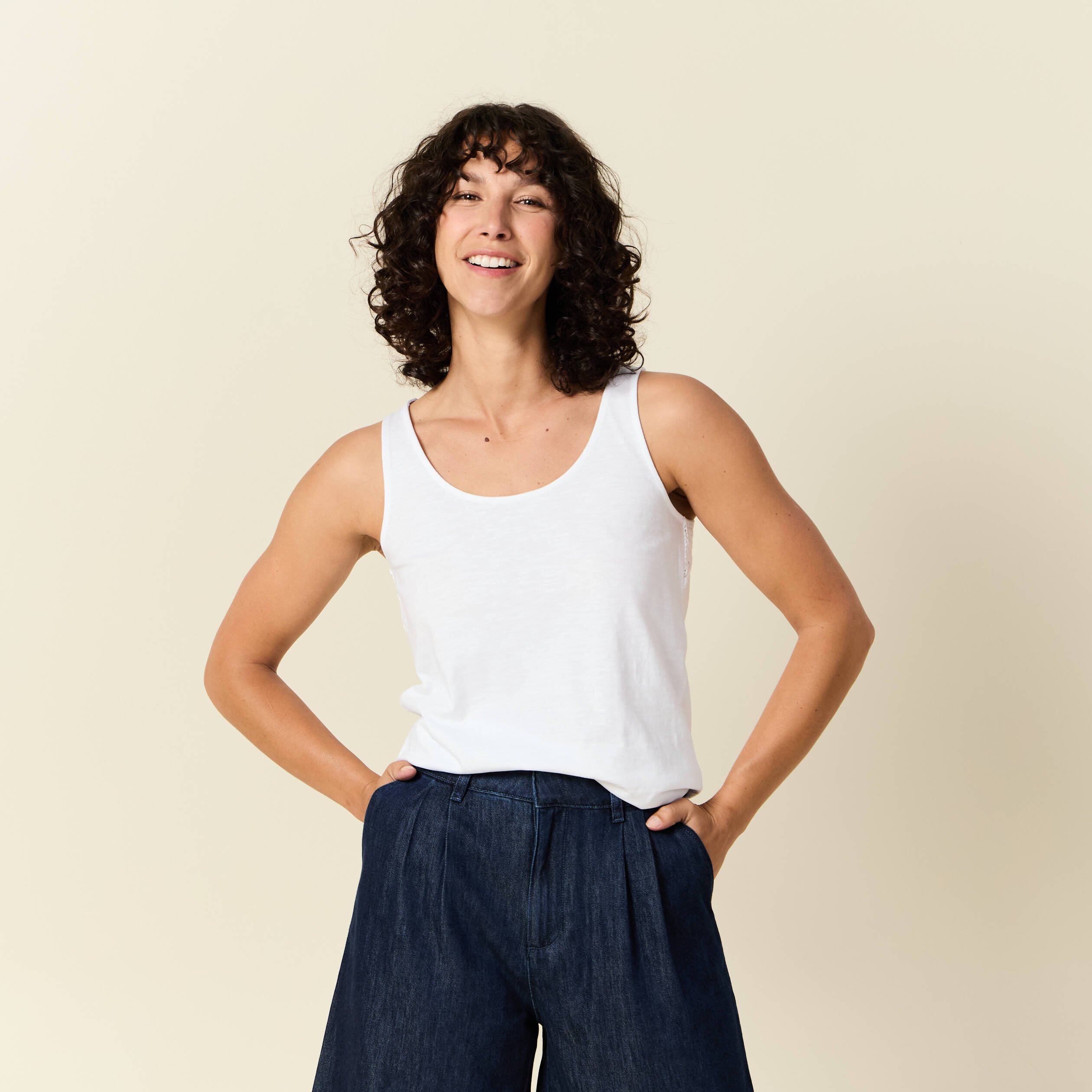 debardeur sans manches ecru femme Débardeur sans manches ecru femme