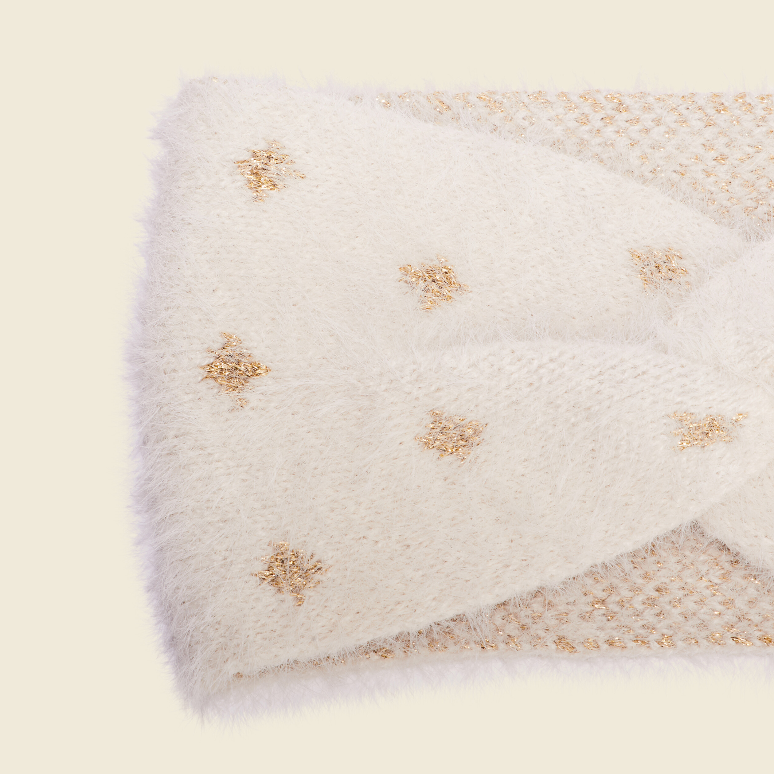 Bandeau fils métallisés ecru femme