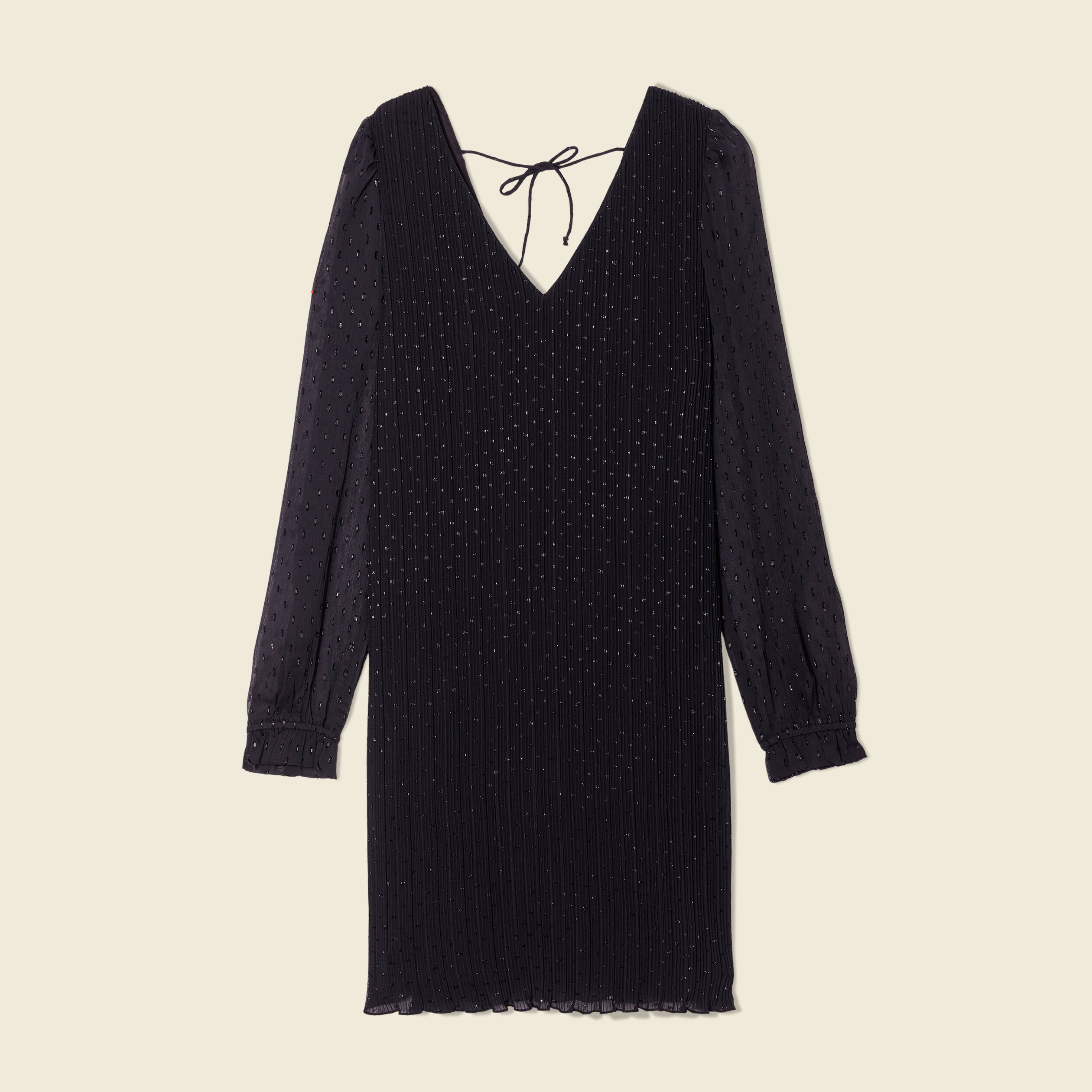 robe trapeze plissee noir femme Robe trapèze plissée noir femme