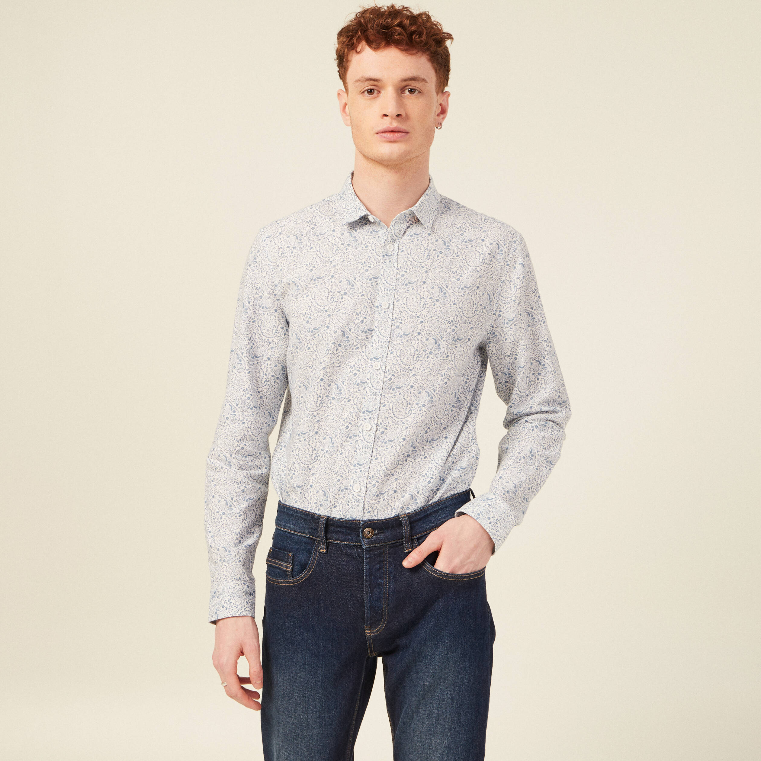 chemise manches longues bleu homme Chemise manches longues bleu homme