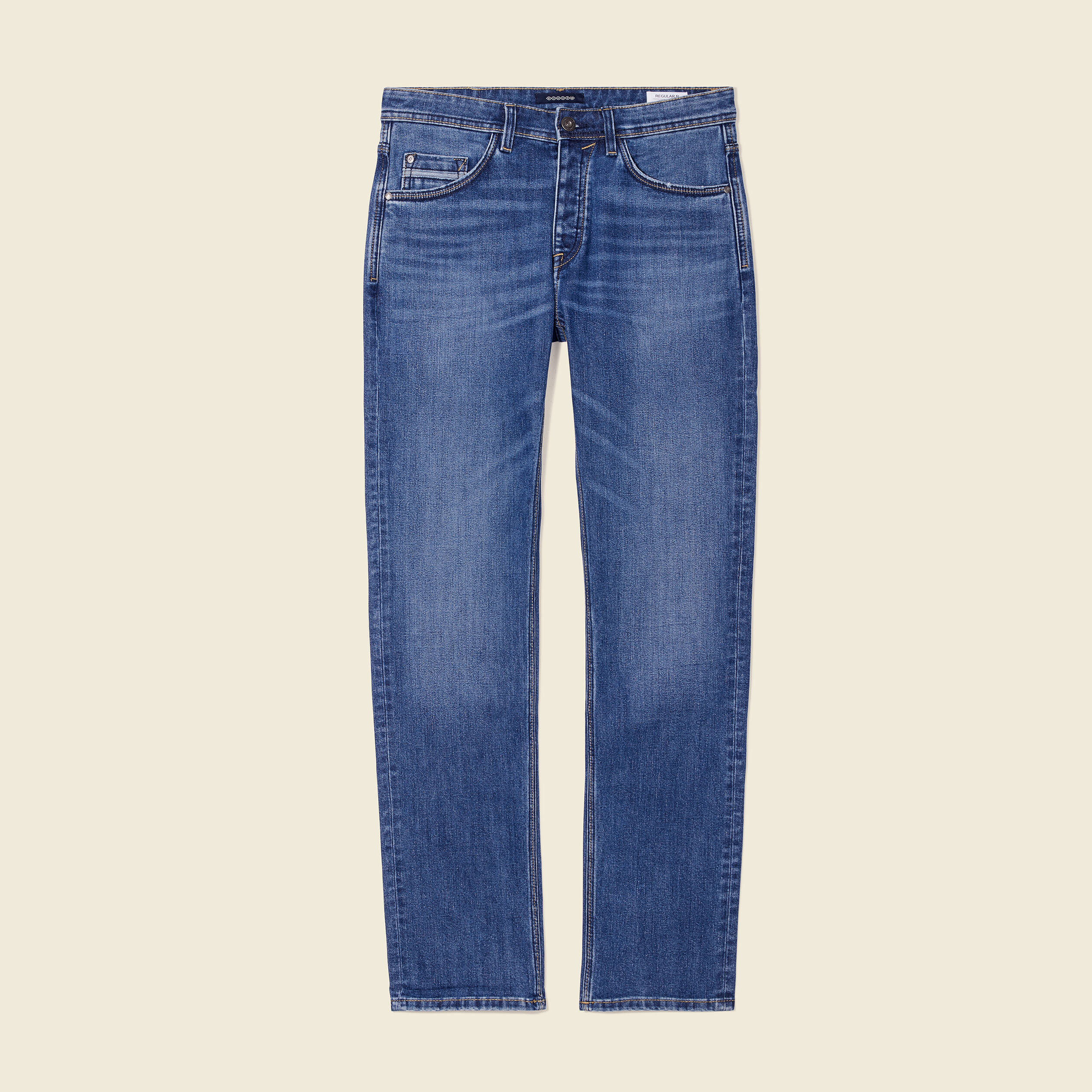 Jeans regular 5 poches denim double stone homme