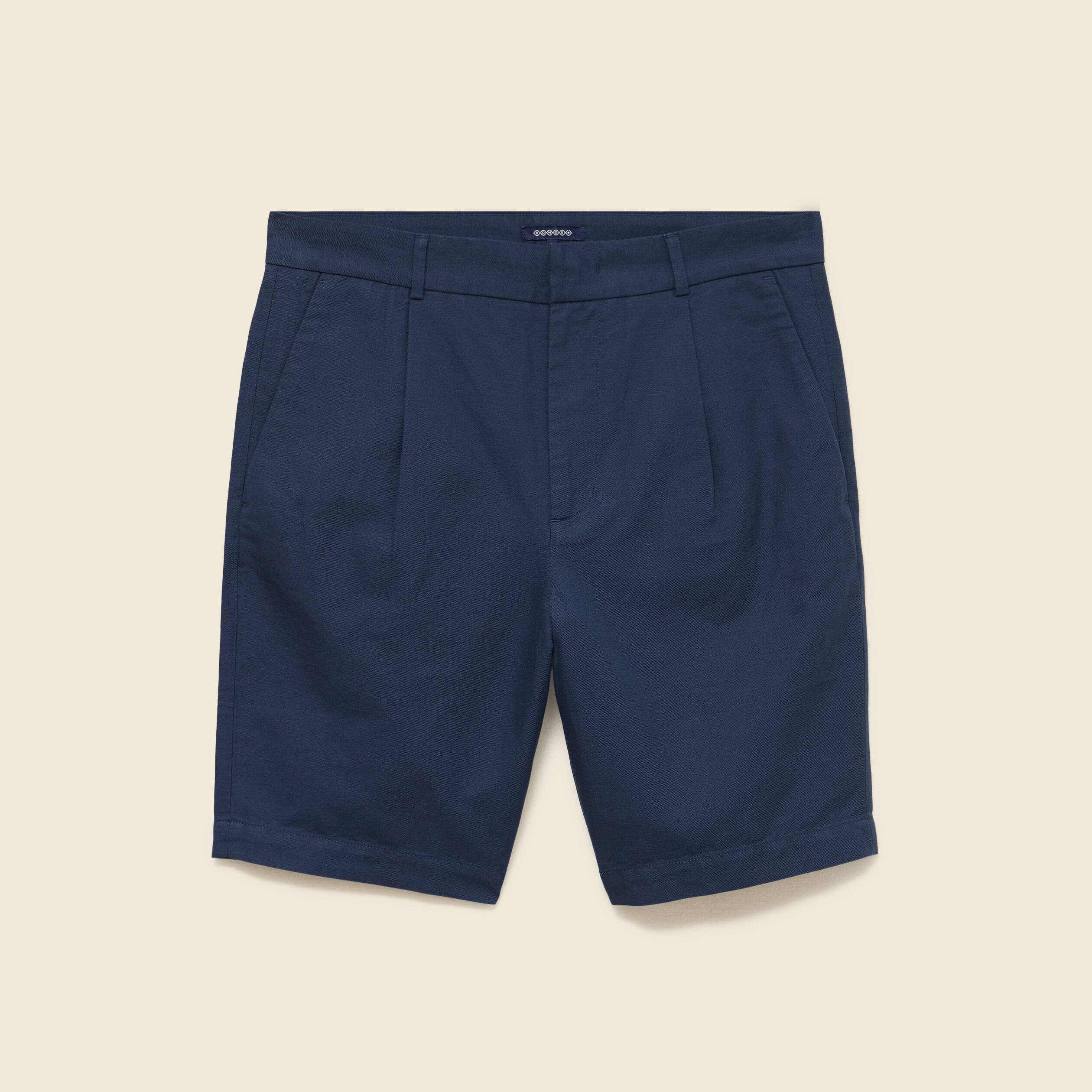 Bermuda bleu fonc&eacute; homme