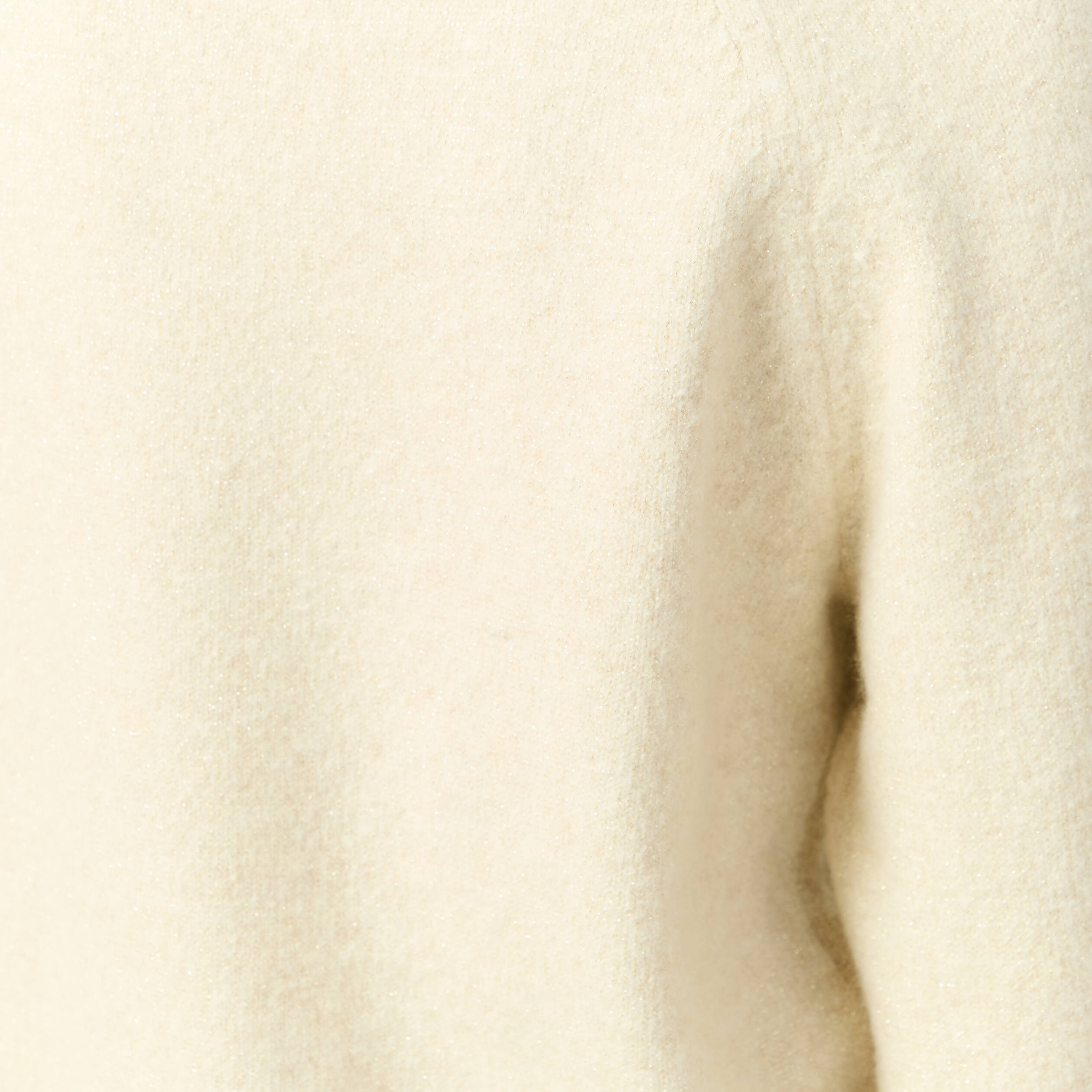 Pull manches longues col rond jaune femme