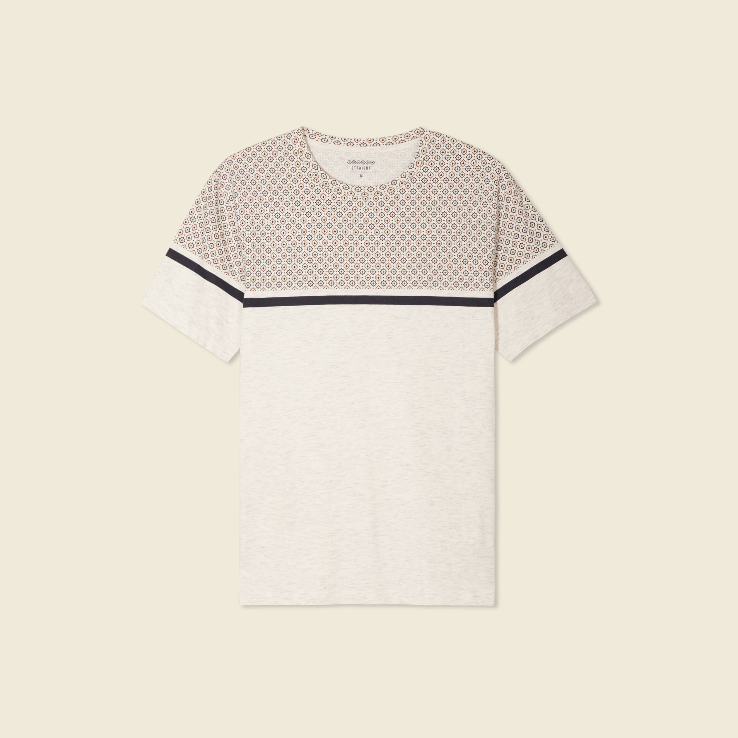 t shirt manches courtes marron fonce homme T-shirt manches courtes marron foncé homme