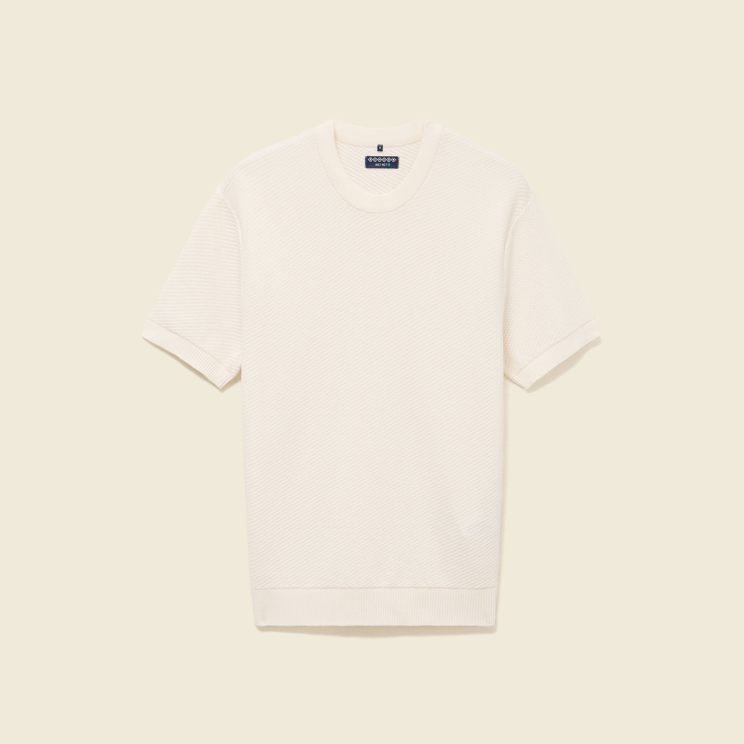 T-shirt en coton ecru homme