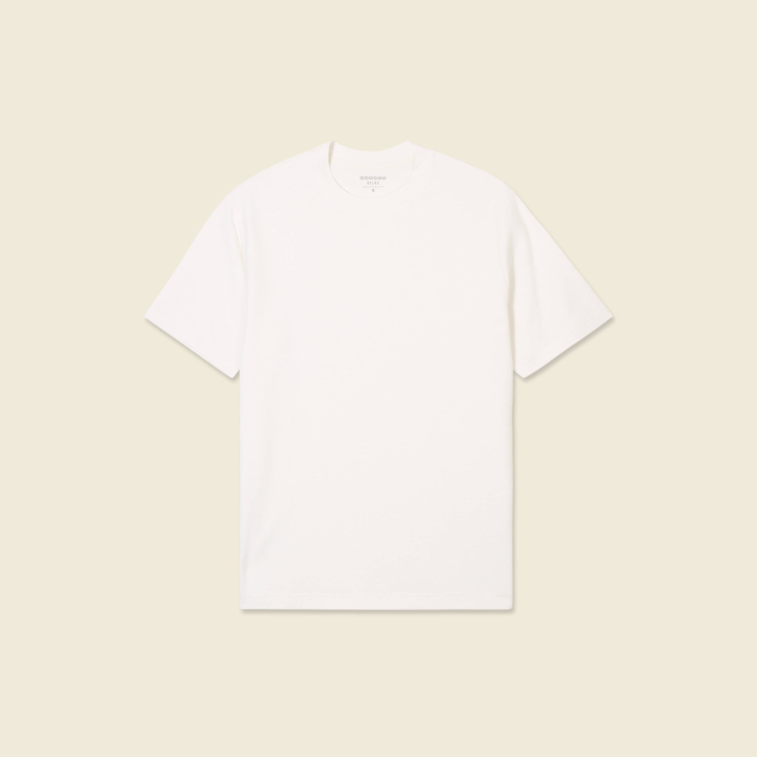T-shirt manches courtes ecru homme