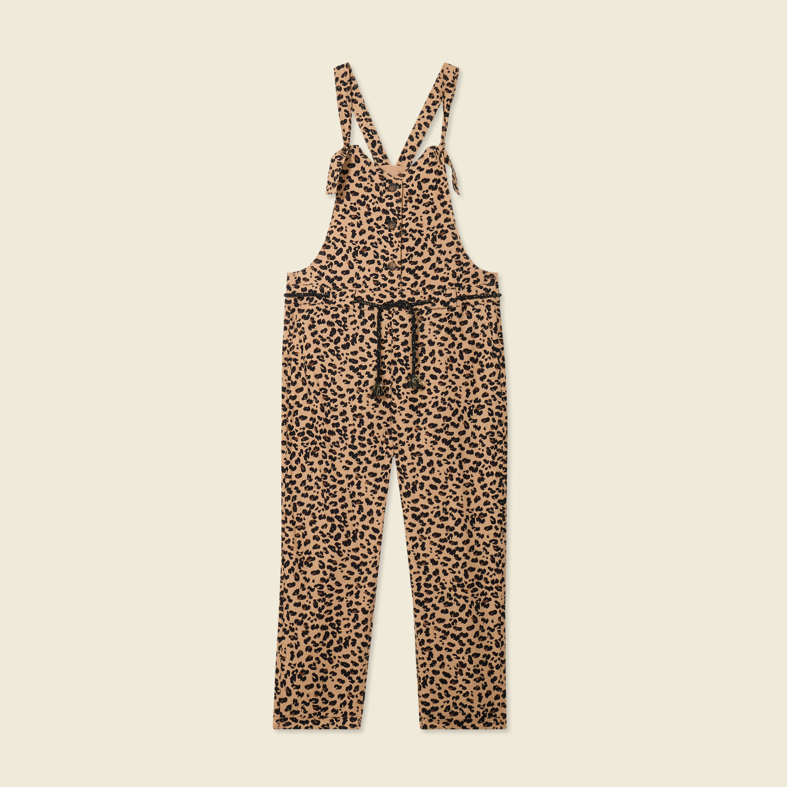 Salopette droite 7/8&egrave;me camel femme