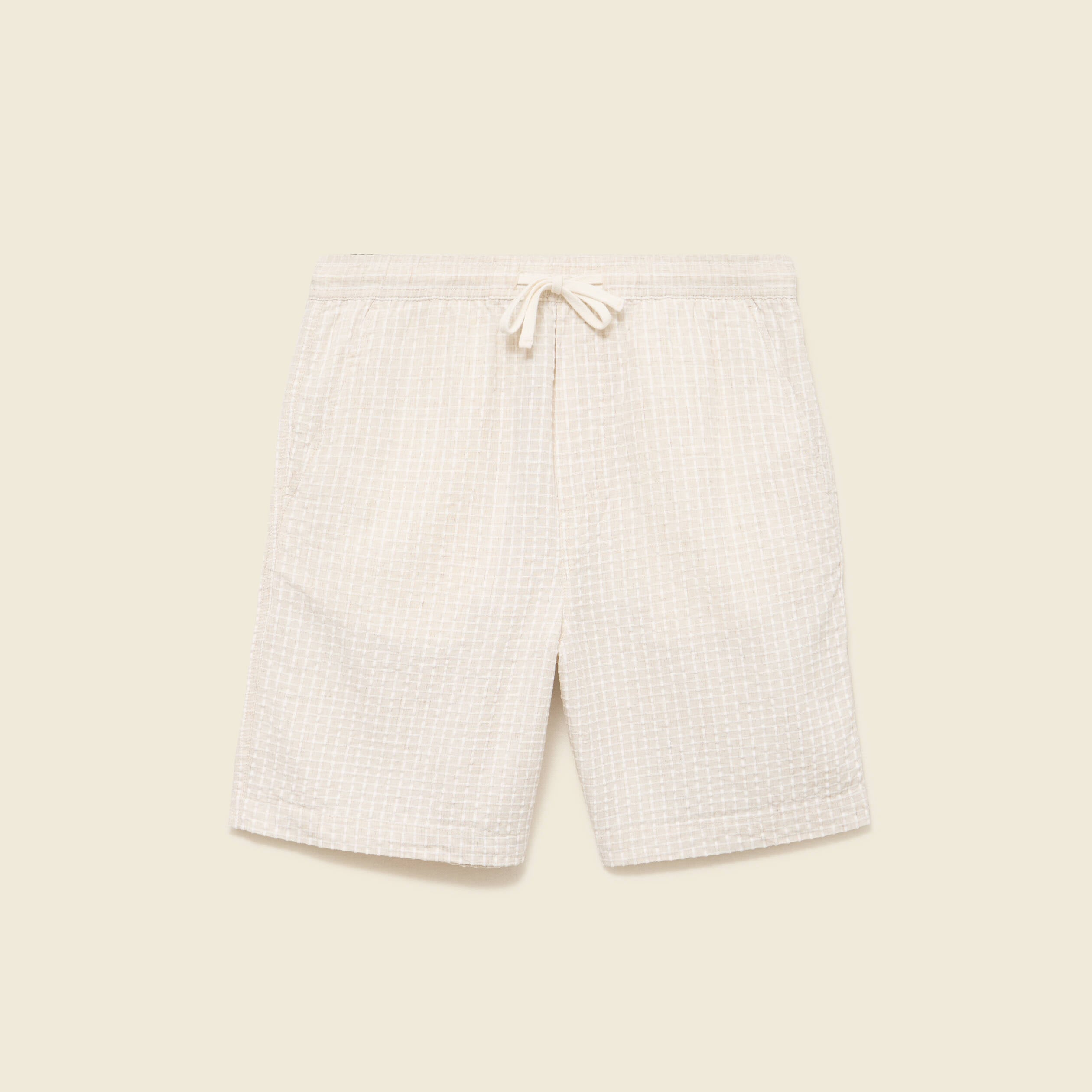 Bermuda coupe droite beige homme