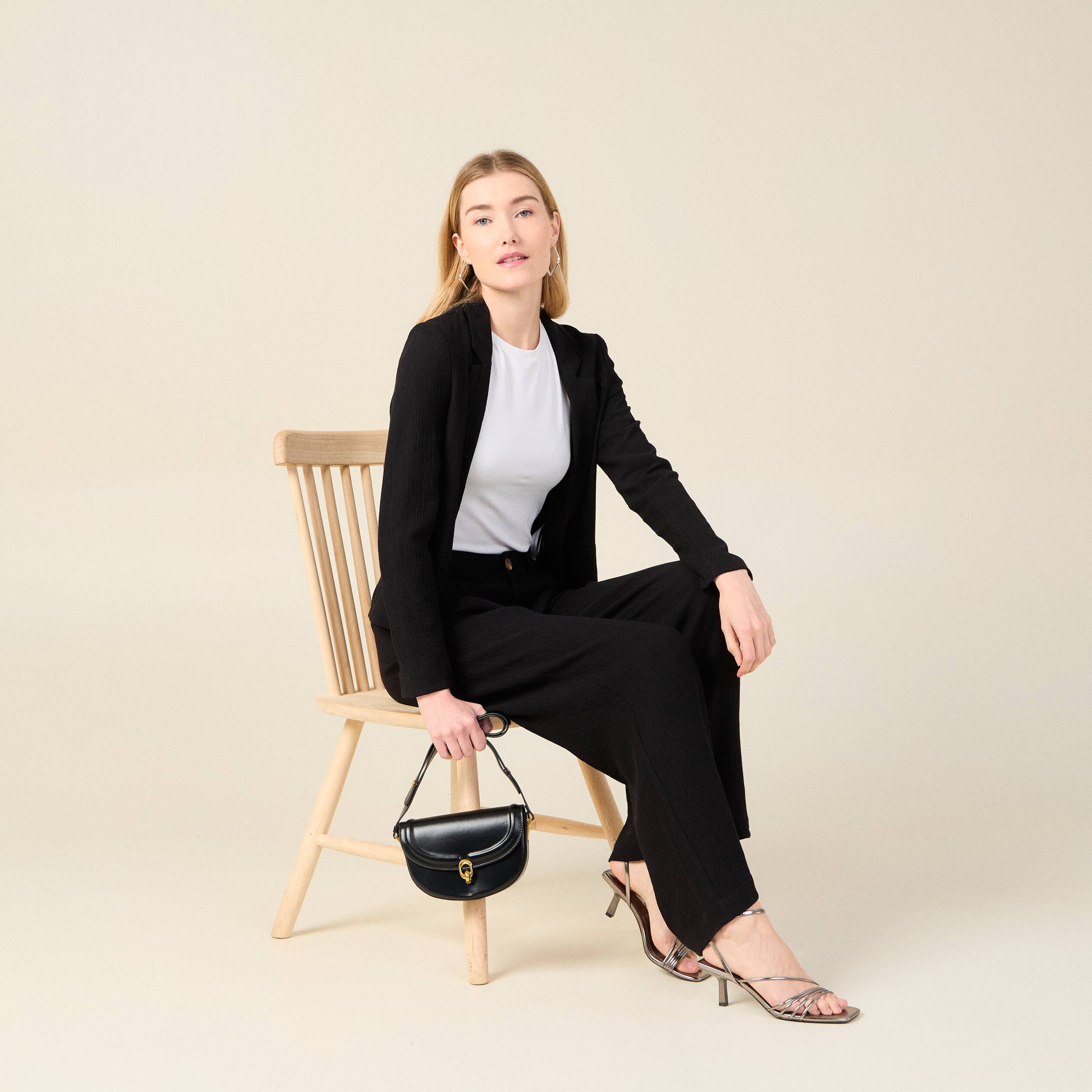 veste blazer eco responsable noir femme Veste blazer éco-responsable noir femme