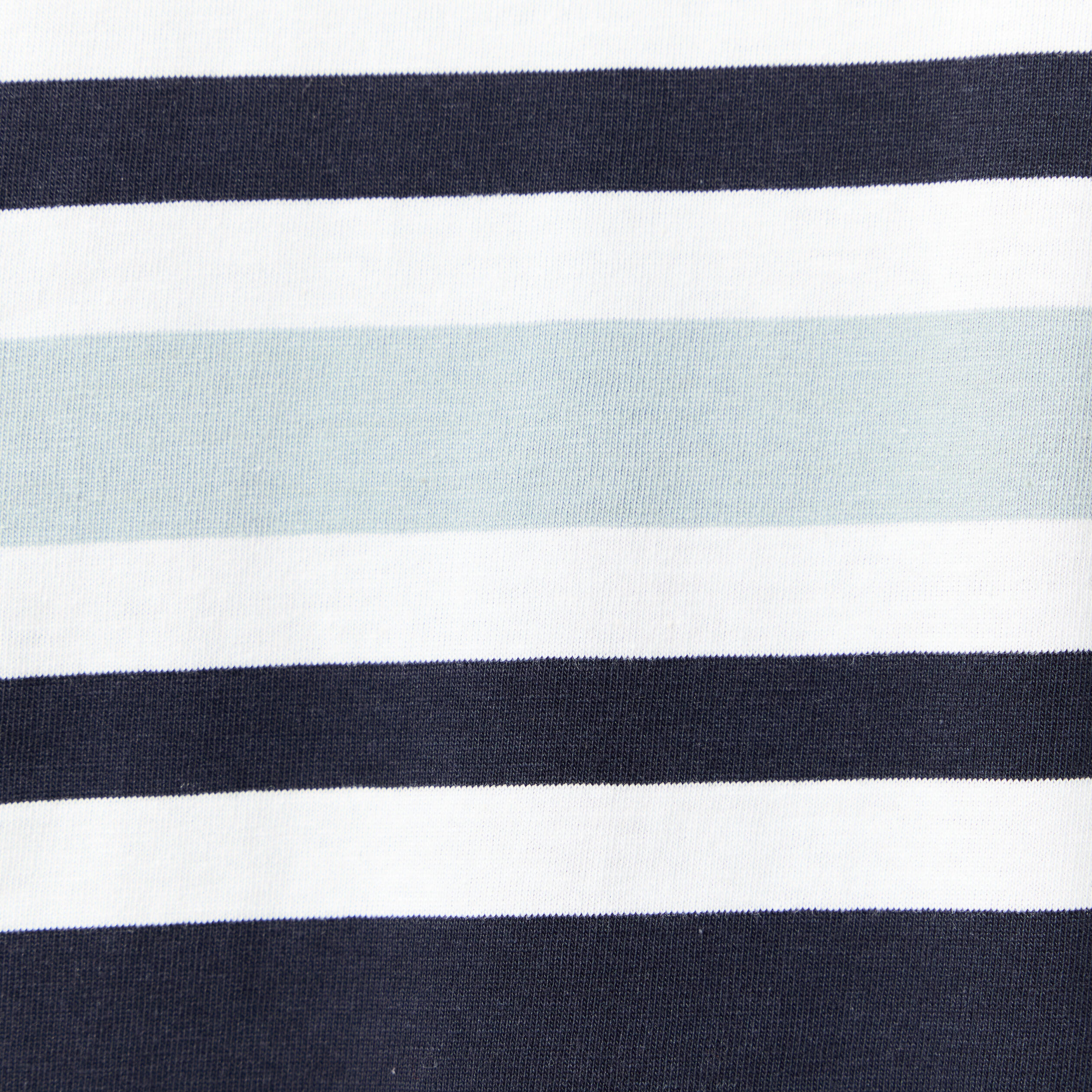 T-shirt ray&eacute; col rond manches courtes bleu marine homme