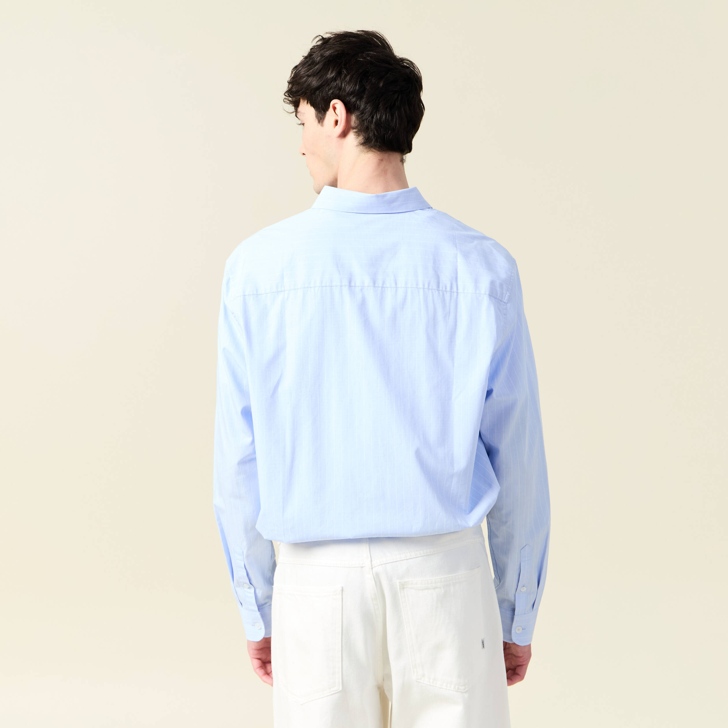 Chemise manches longues bleu ciel homme