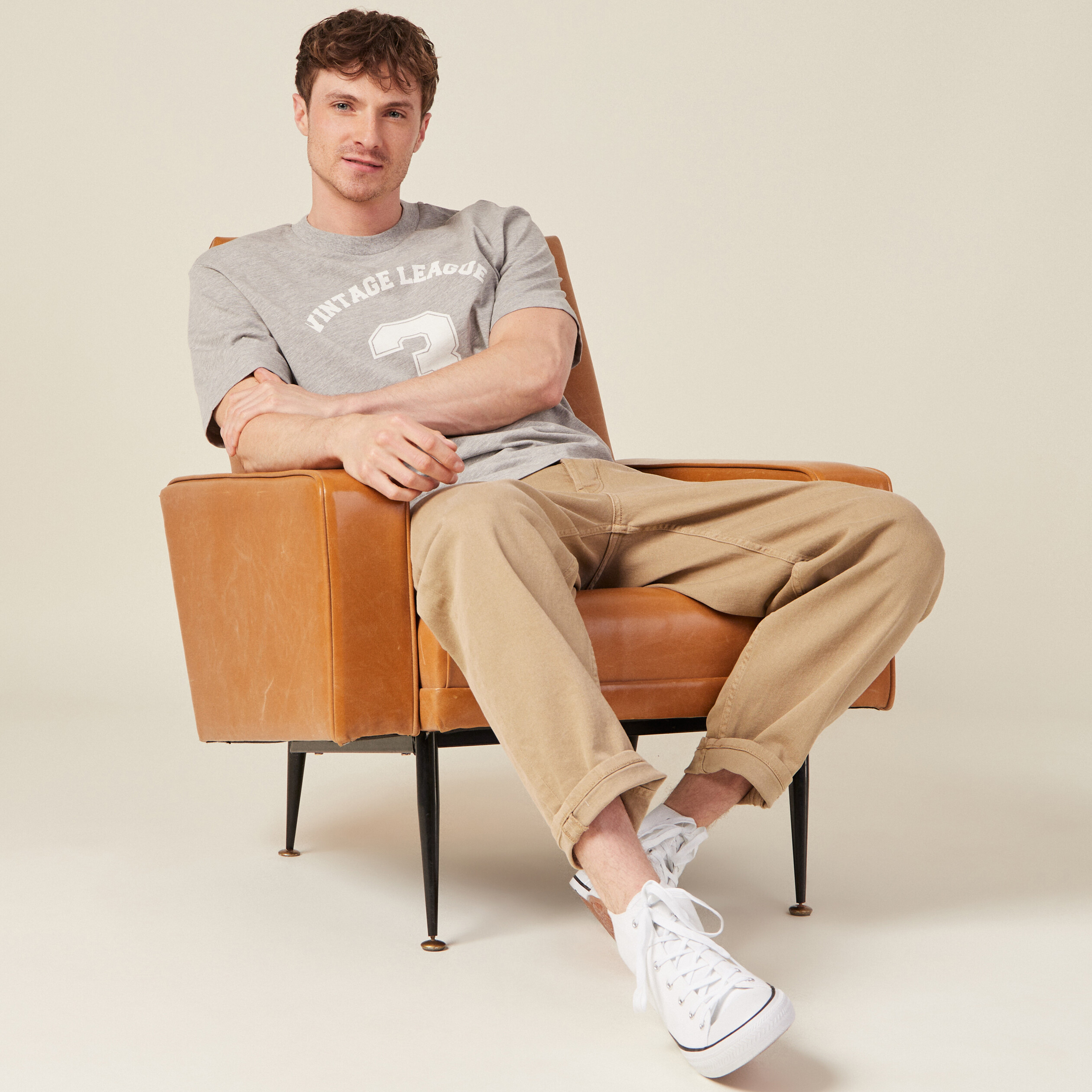 T-shirt manches courtes gris foncé homme
