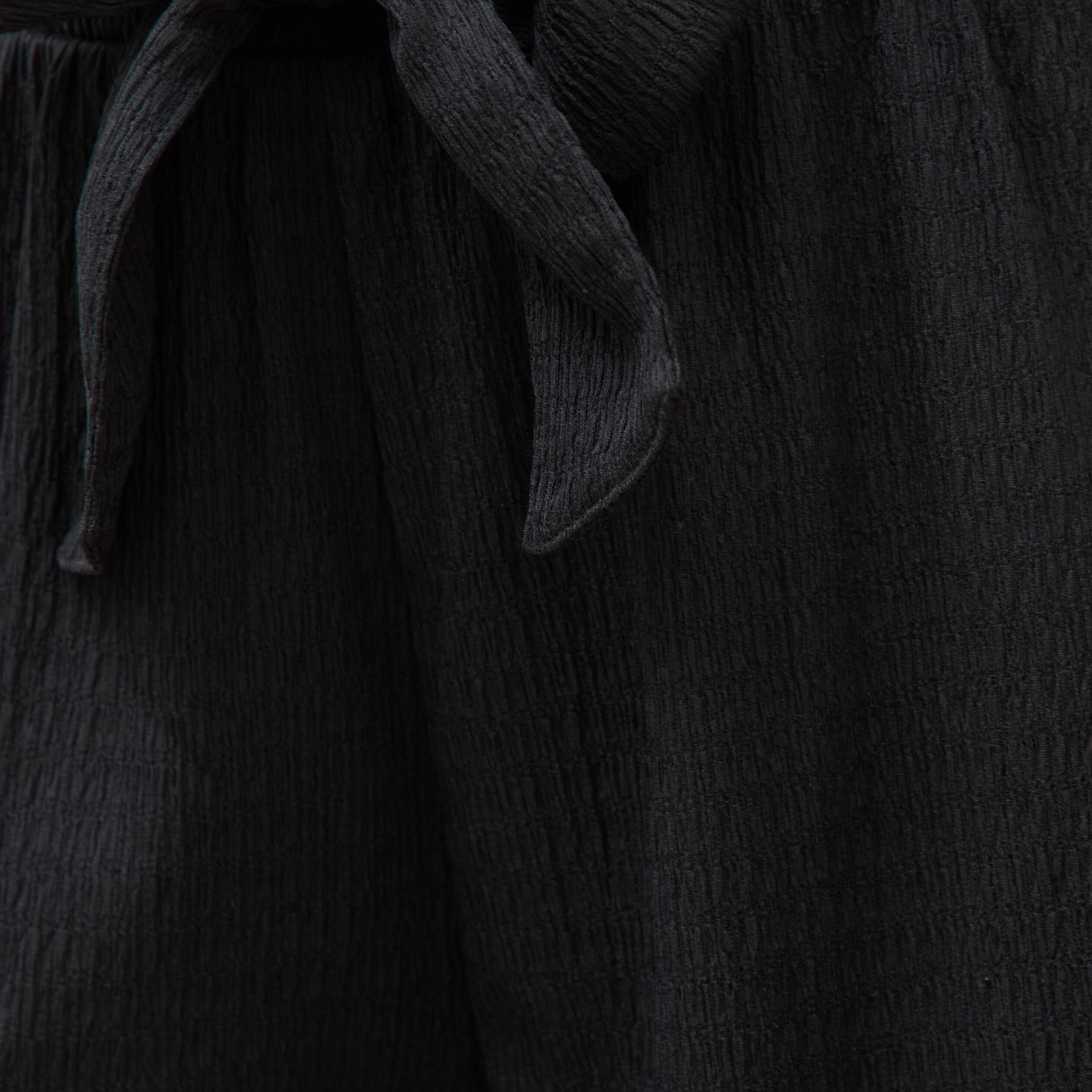 Pantalon loose avec ceinture noir femme
