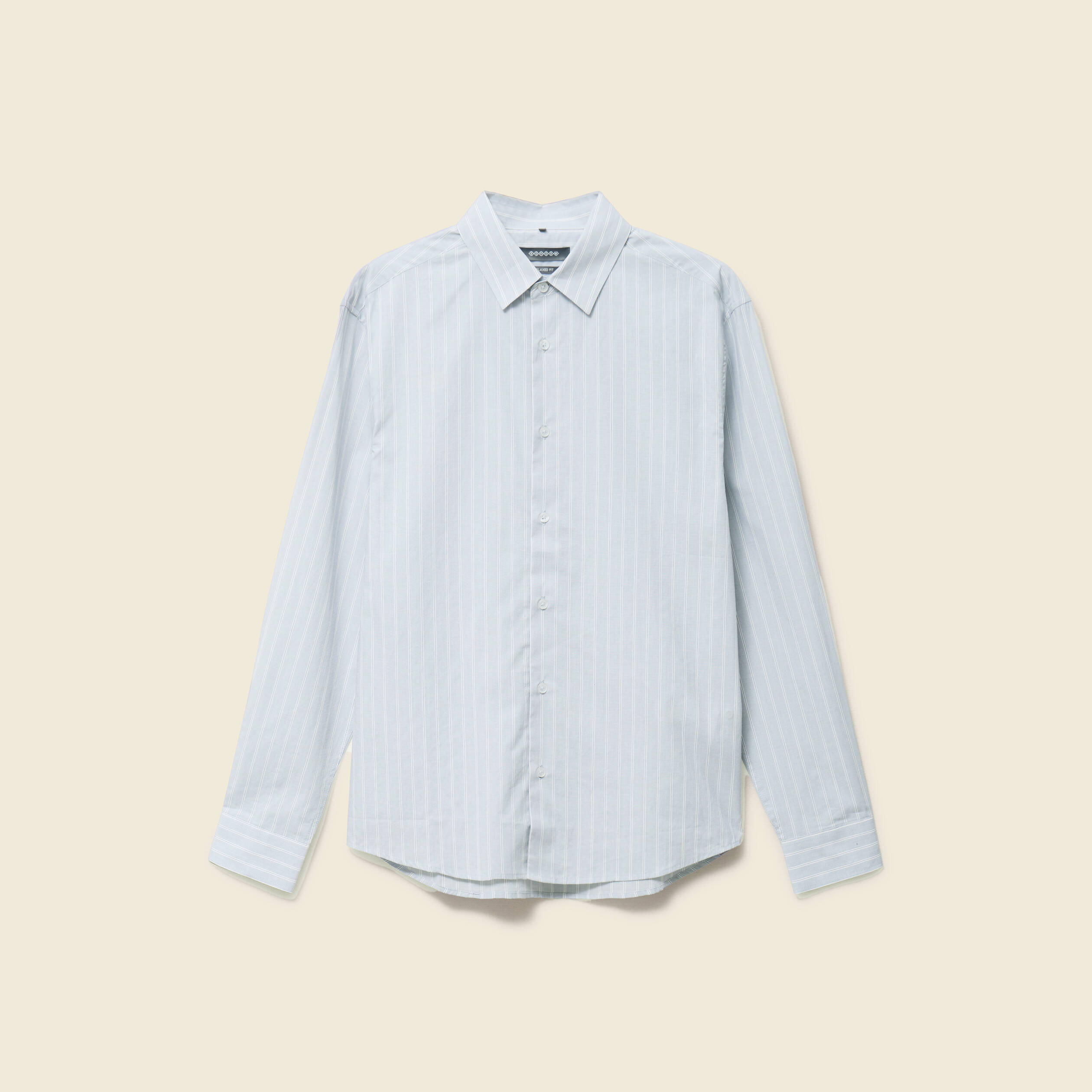 Chemise boyfriend en coton bleu clair homme