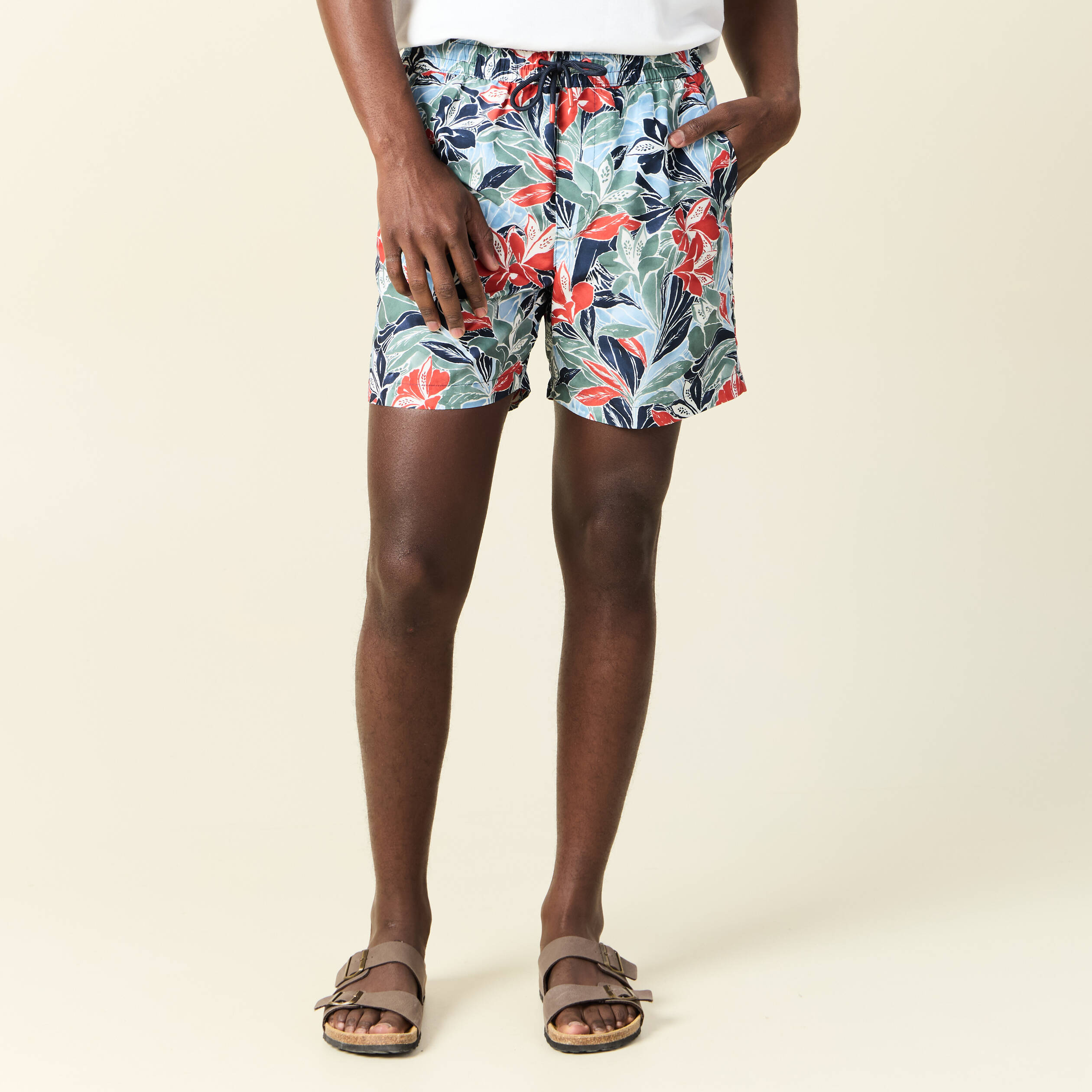 Short de bain bleu marine homme
