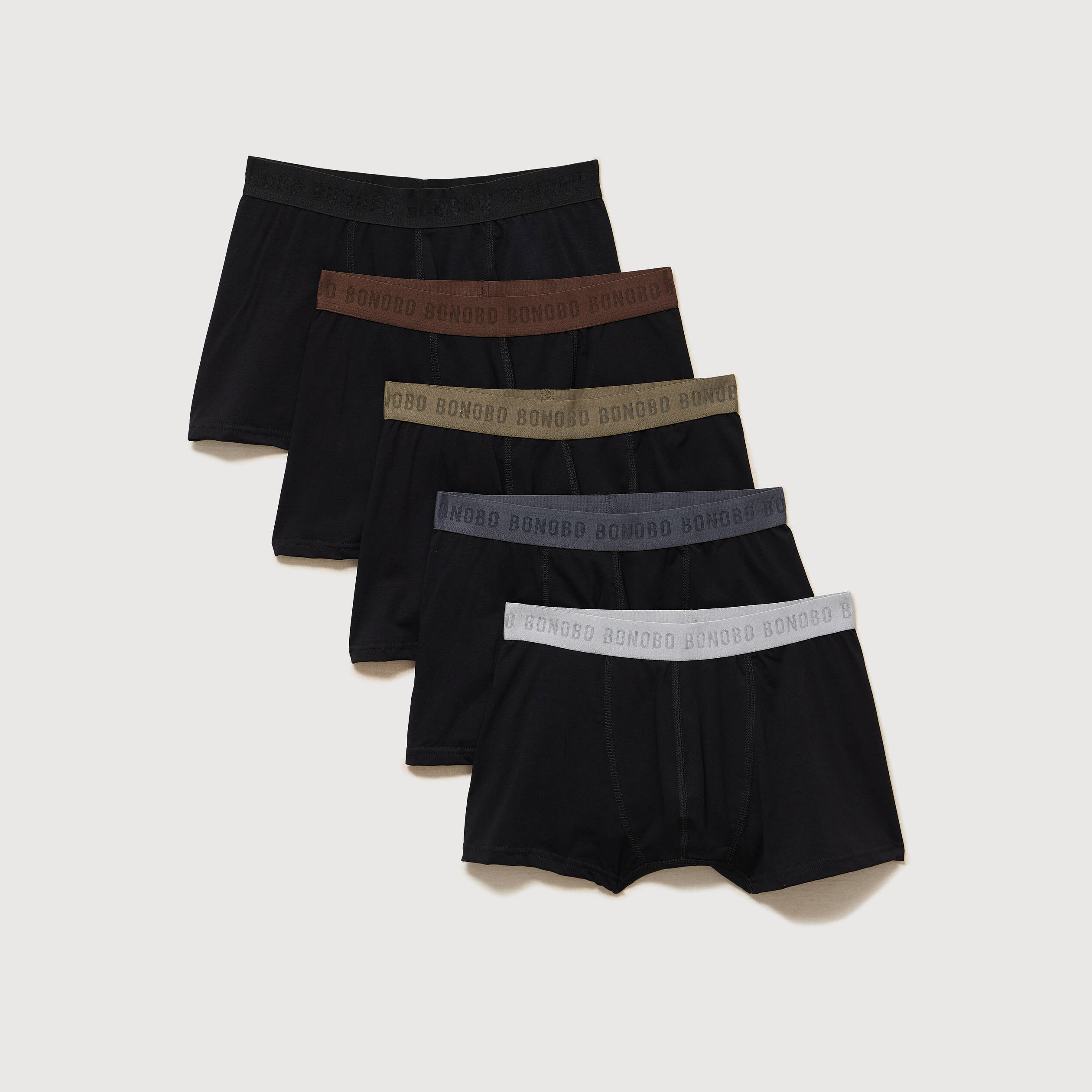 Lot de 5 boxers noir homme