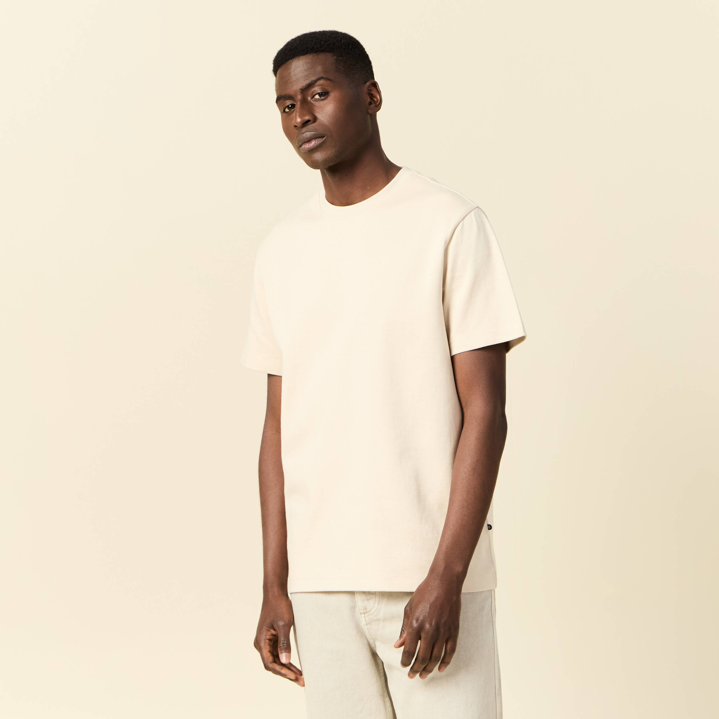 t shirt manches courtes sable homme T-shirt manches courtes sable homme