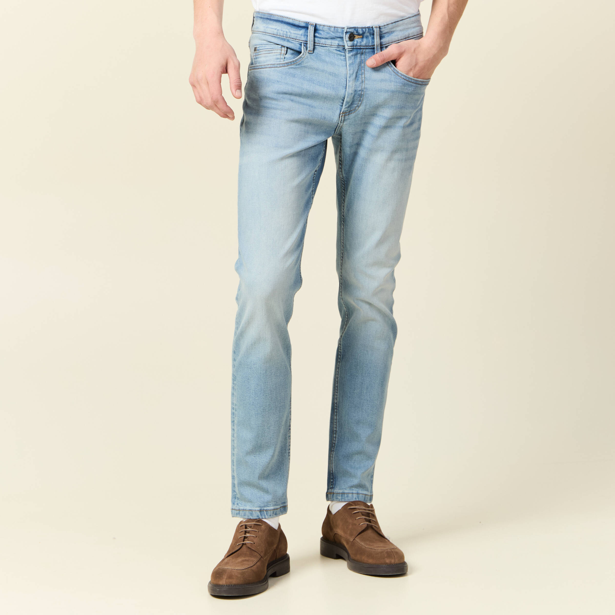 jeans slim 5 poches denim used homme Jeans slim 5 poches denim used homme